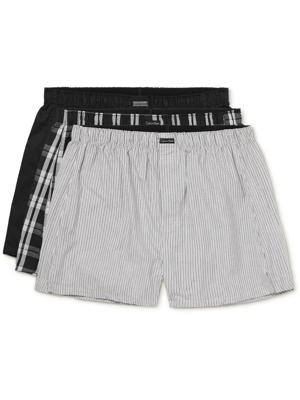 Calvin Klein Underwear Three-pack Cotton-blend Boxer Shorts In Multi