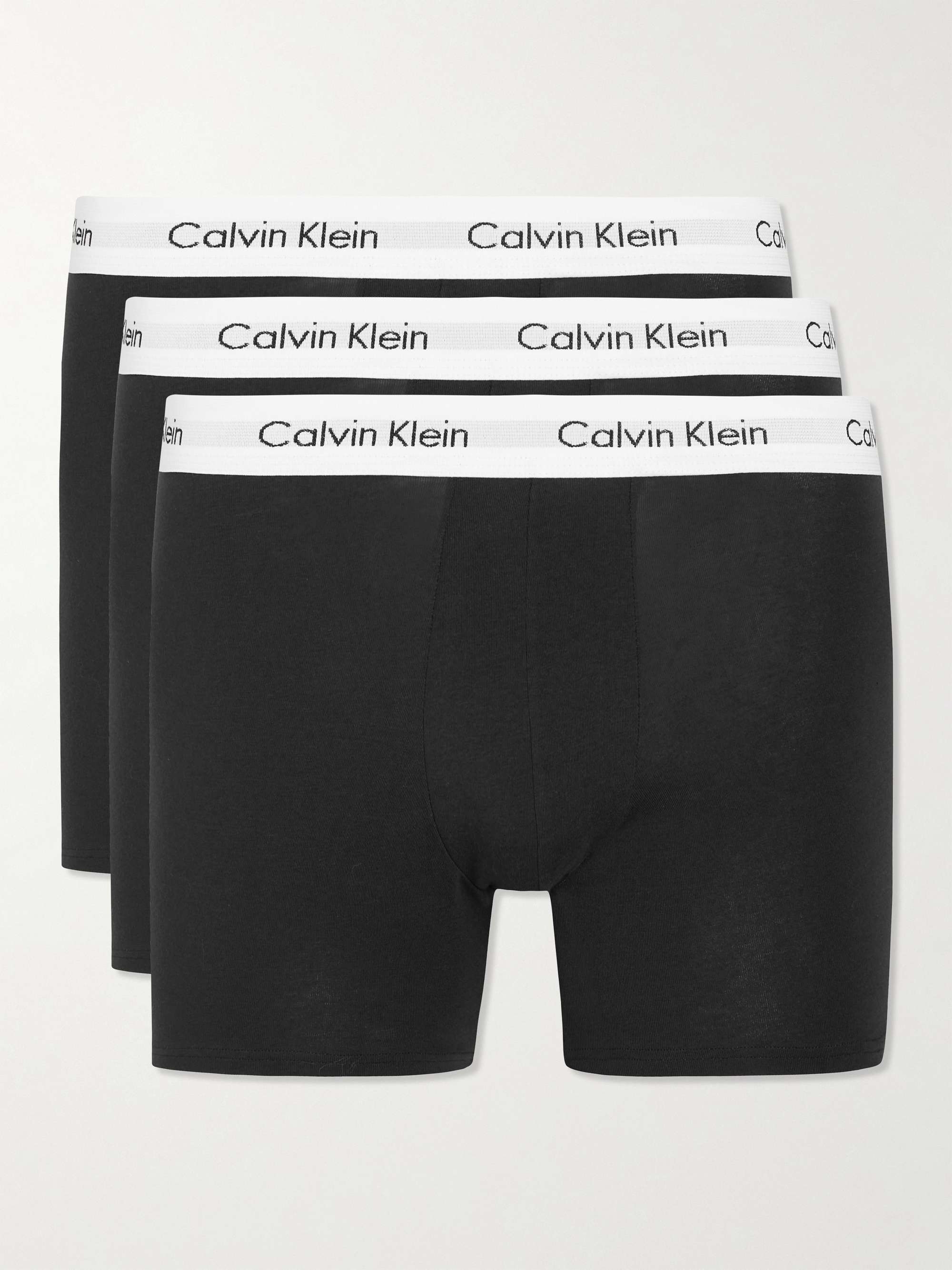 CALVIN KLEIN UNDERWEAR Three-Pack Stretch-Cotton Boxer Briefs | MR PORTER