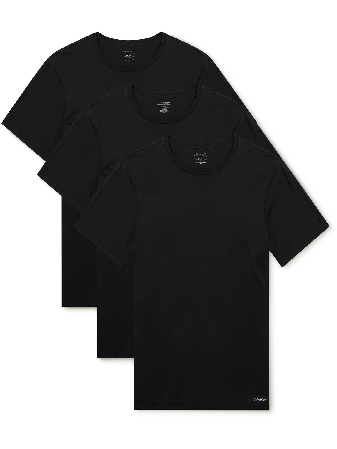 Calvin Klein Underwear Three-pack Cotton-jersey T-shirts In Black