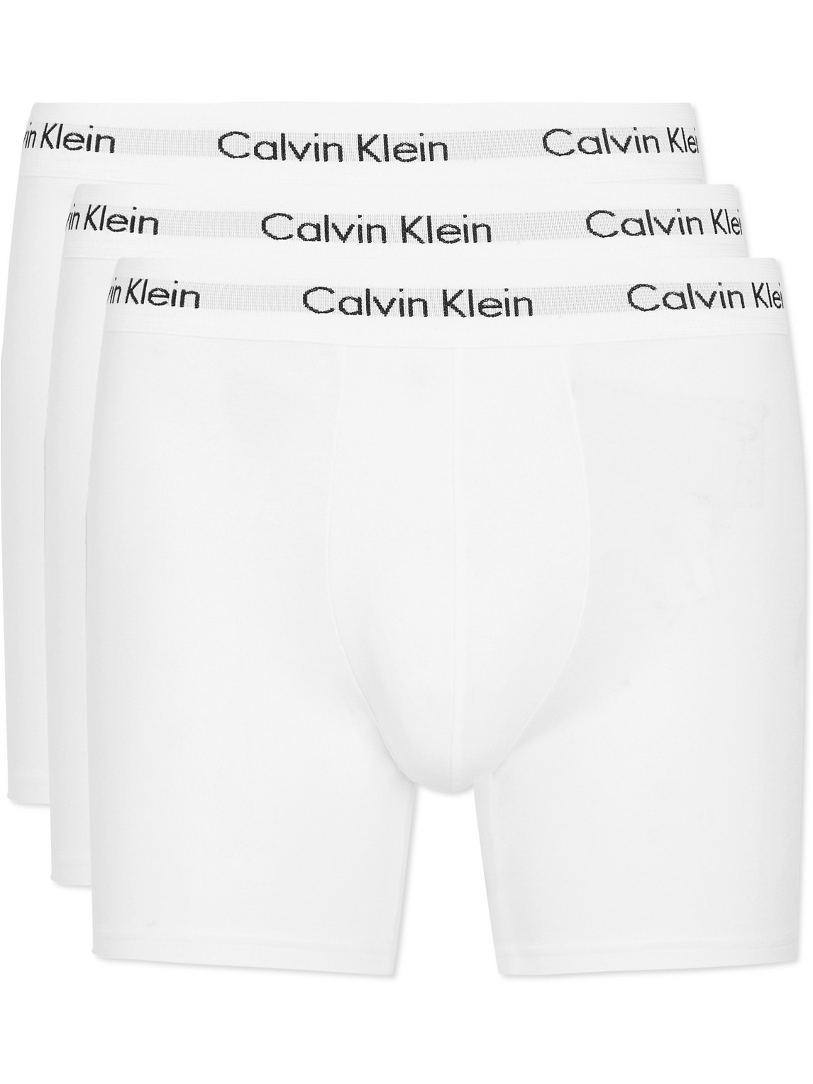 Calvin Klein Underwear Three-pack Stretch-cotton Boxer Briefs In White