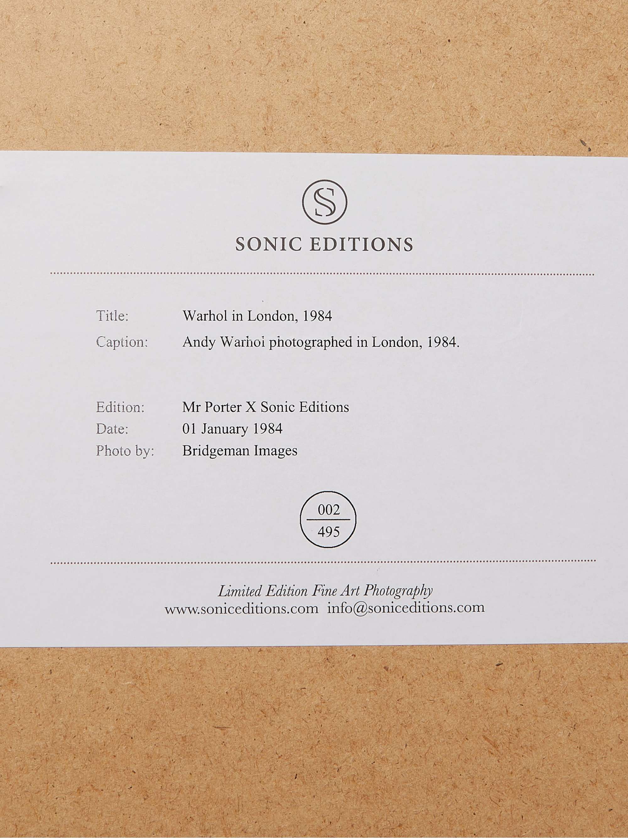 SONIC EDITIONS Framed 1984 Warhol in London Print, 16" x 20"