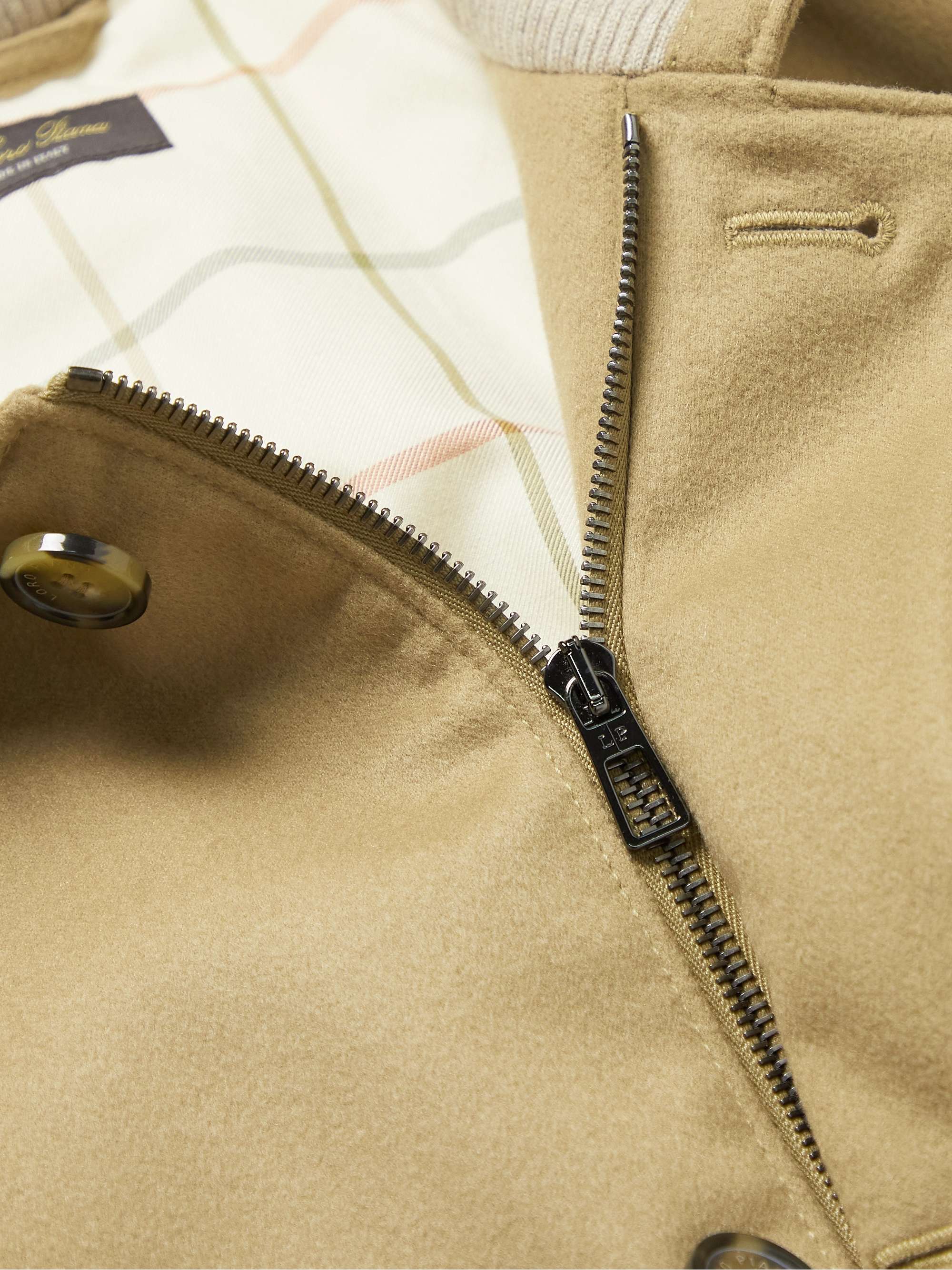 LORO PIANA Storm System Cashmere-Felt Bomber Jacket