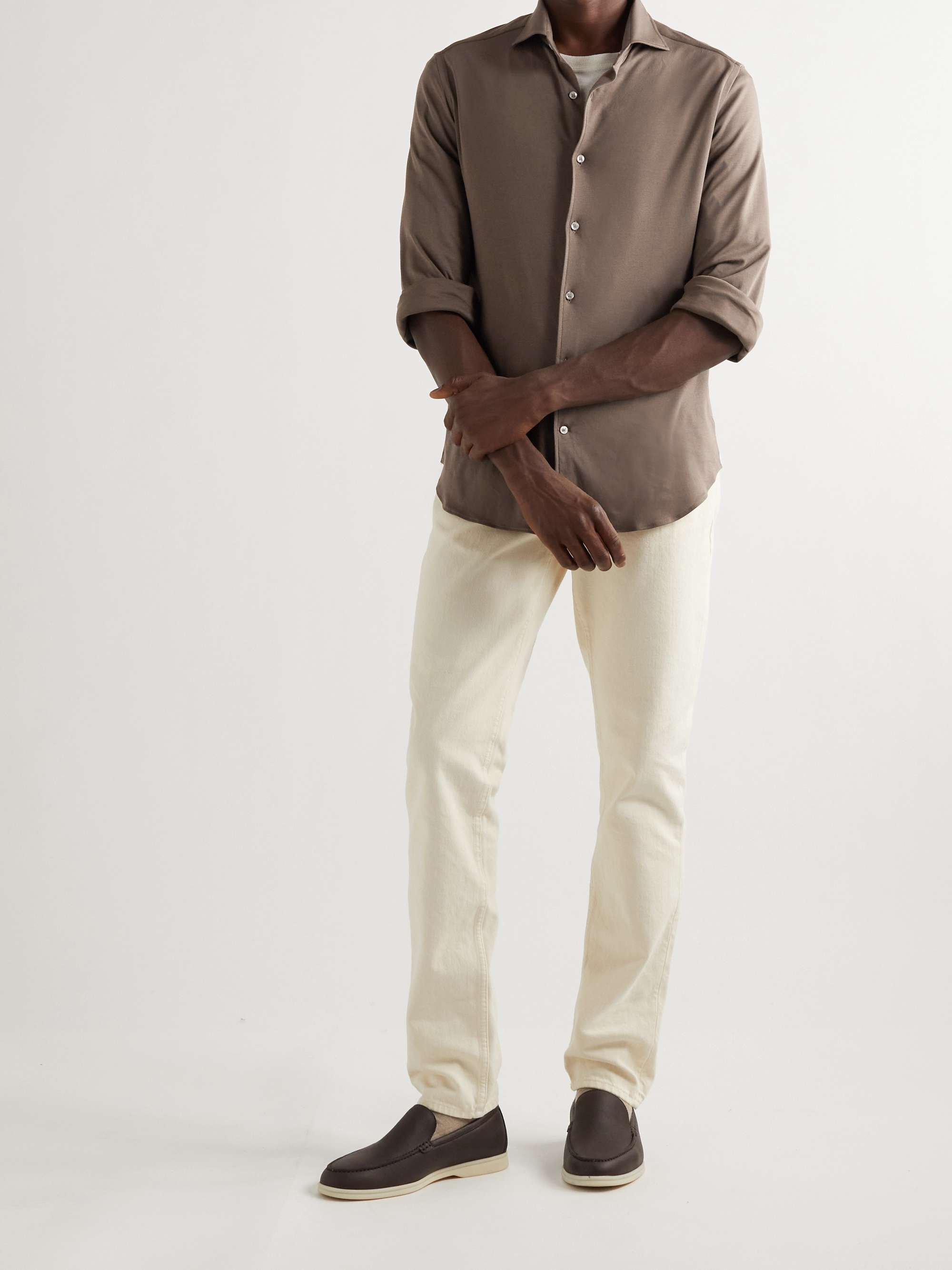 LORO PIANA Andrew Slim-Fit Cotton-Jersey Shirt