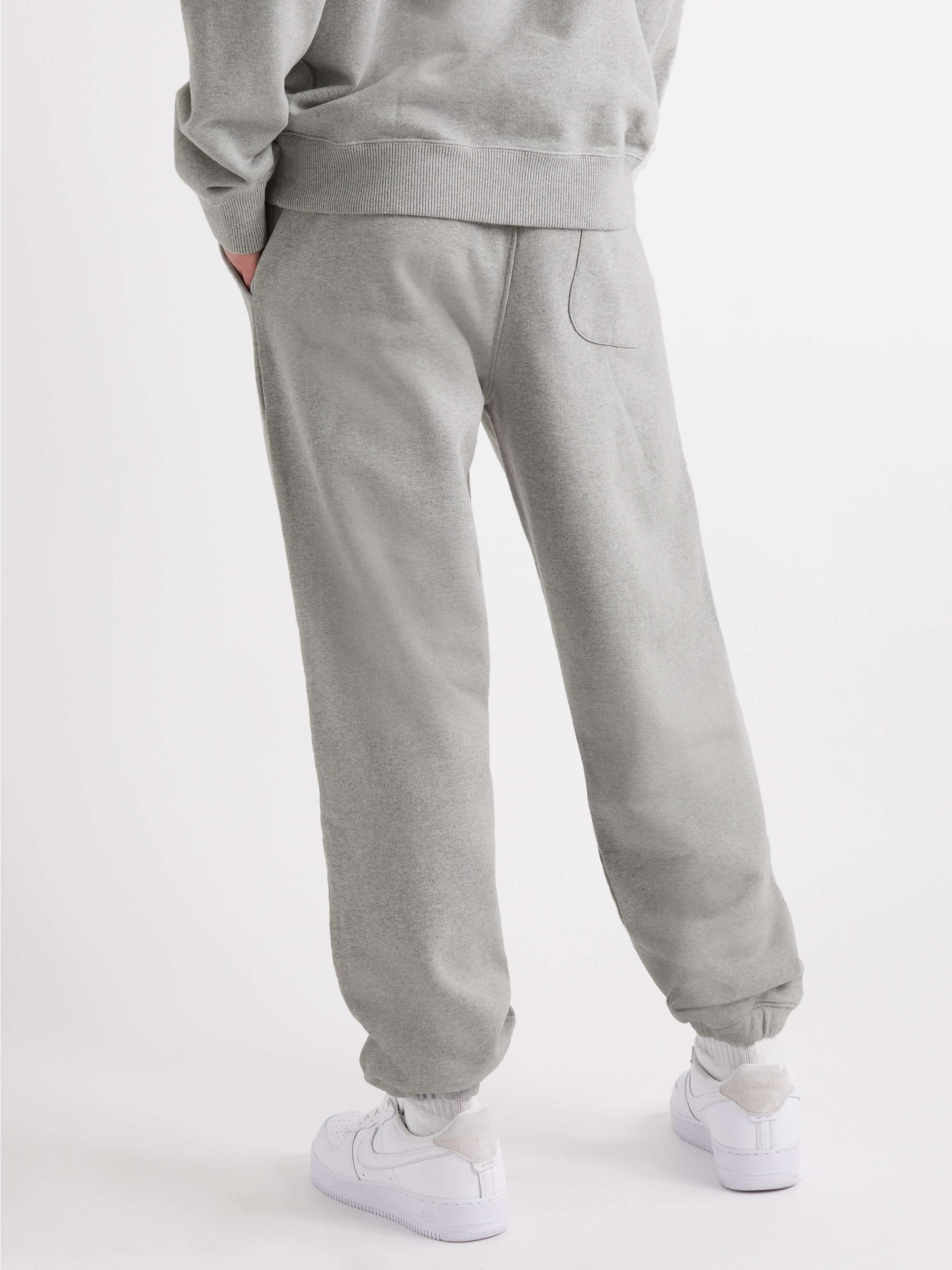 CDLP Mobilité Tapered Logo-Embroidered Cotton-Jersey Sweatpants