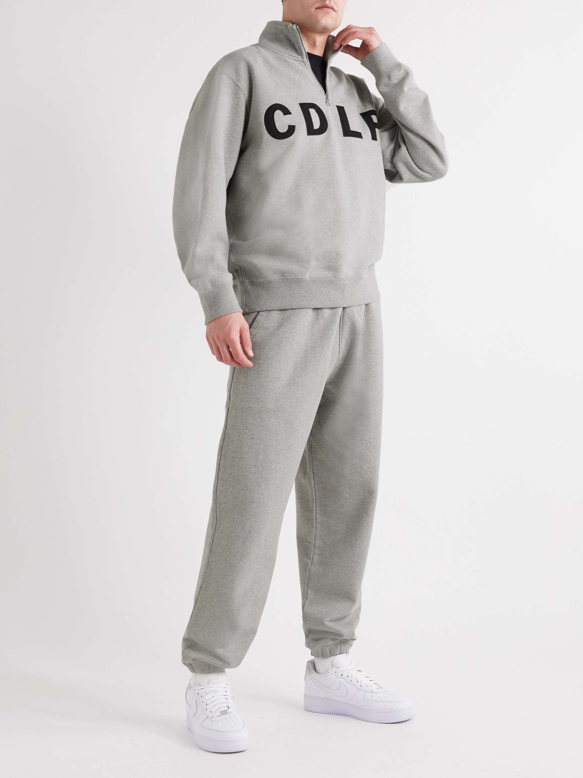 CDLP Mobilité Tapered Logo-Embroidered Cotton-Jersey Sweatpants