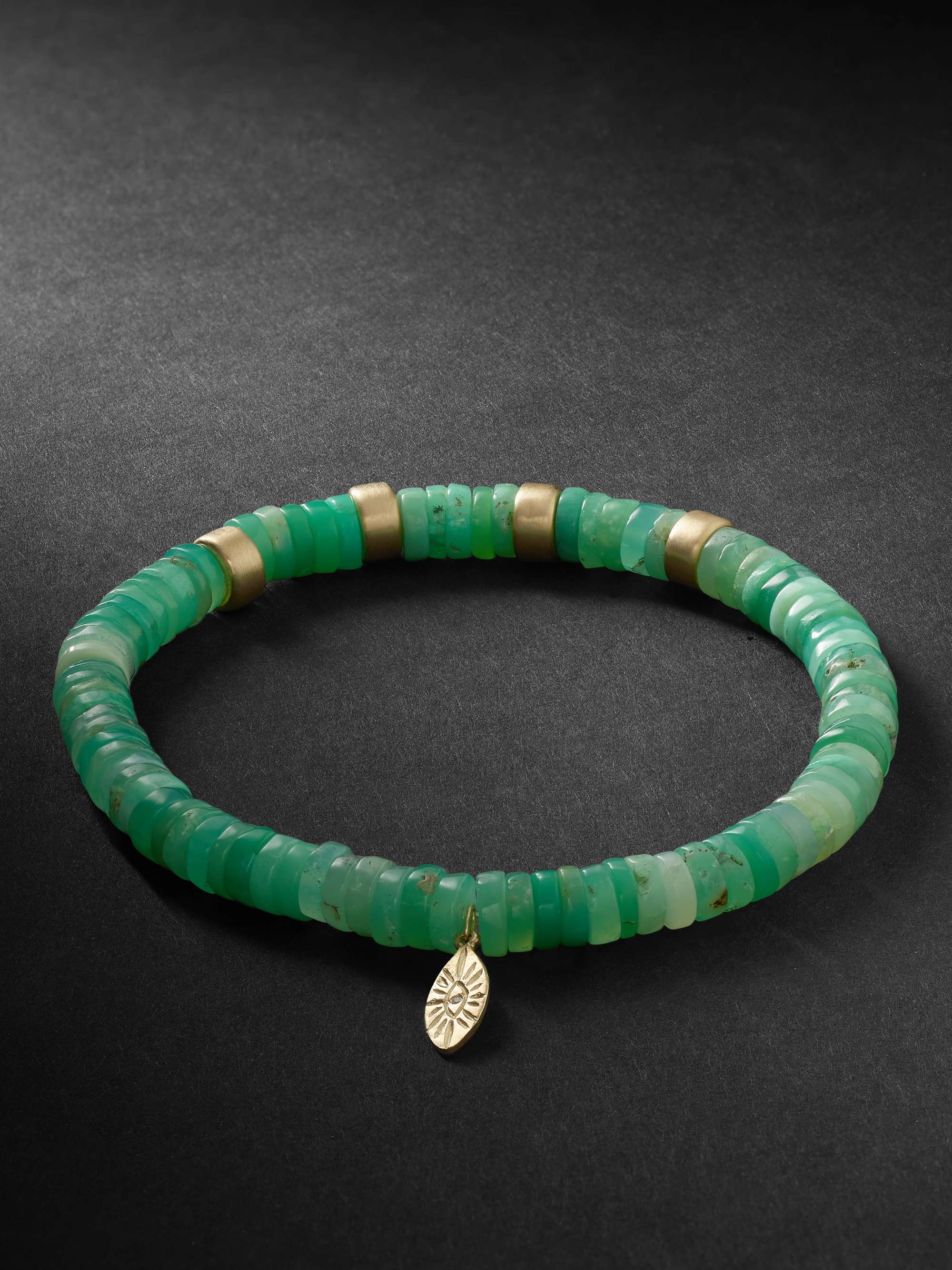 JACQUIE AICHE Gold, Turquoise and Diamond Bracelet