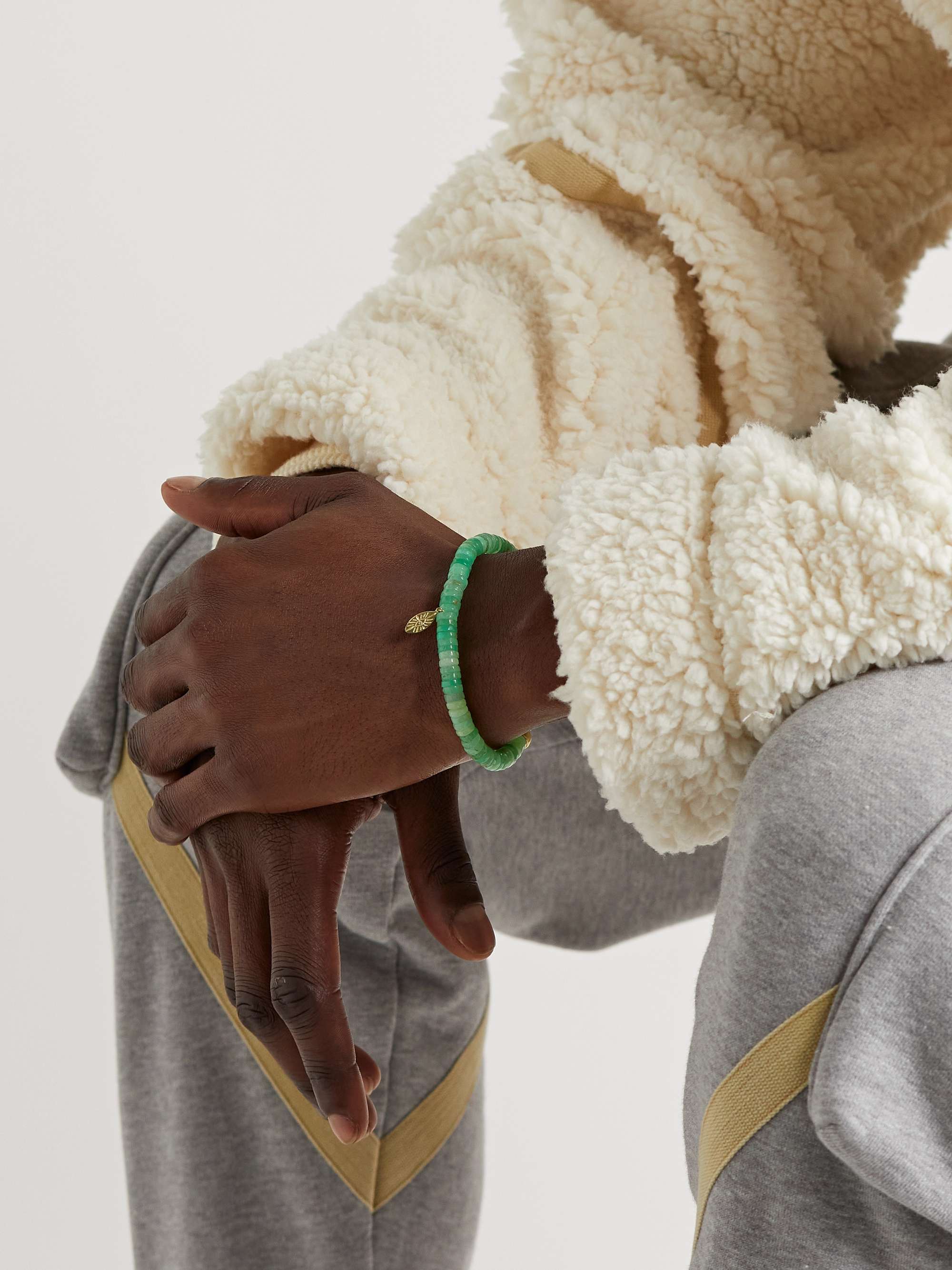 JACQUIE AICHE Gold, Turquoise and Diamond Bracelet