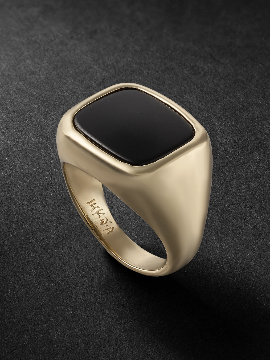 Jacquie Aiche Gold Onyx Signet Ring