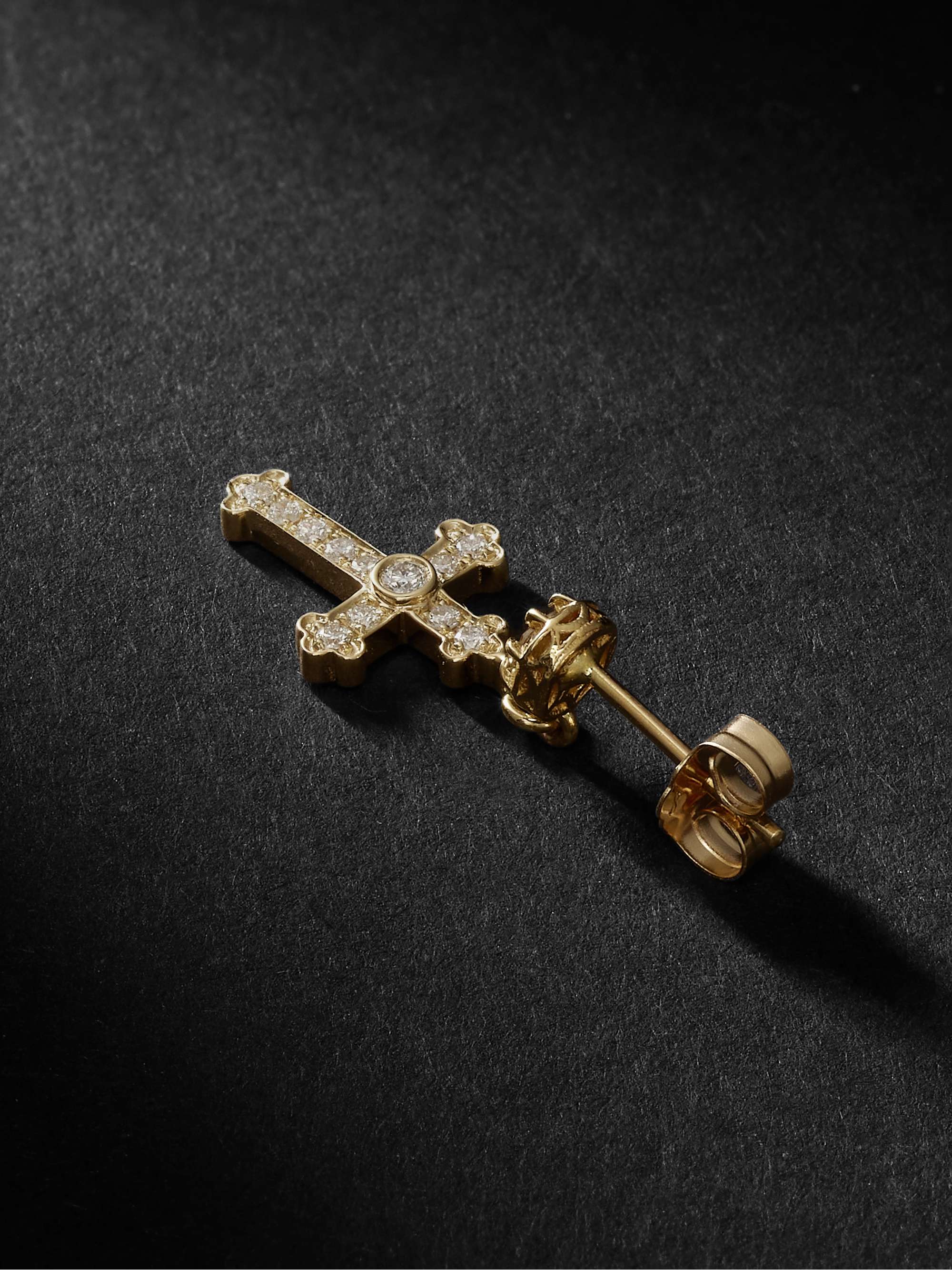 JACQUIE AICHE Sophia Gold Diamond Single Earring