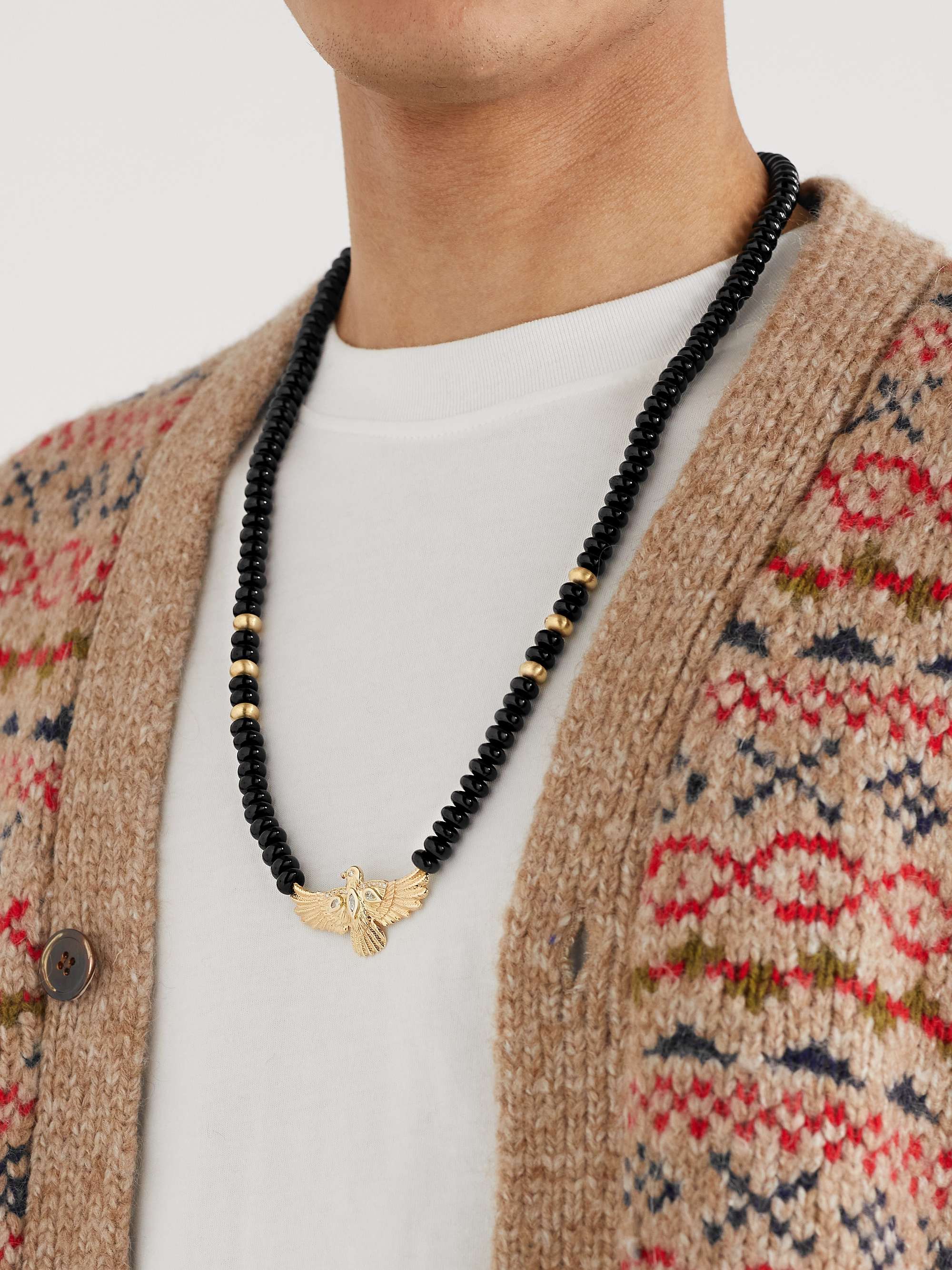 Bead necklace - Black/White - Men | H&M IN