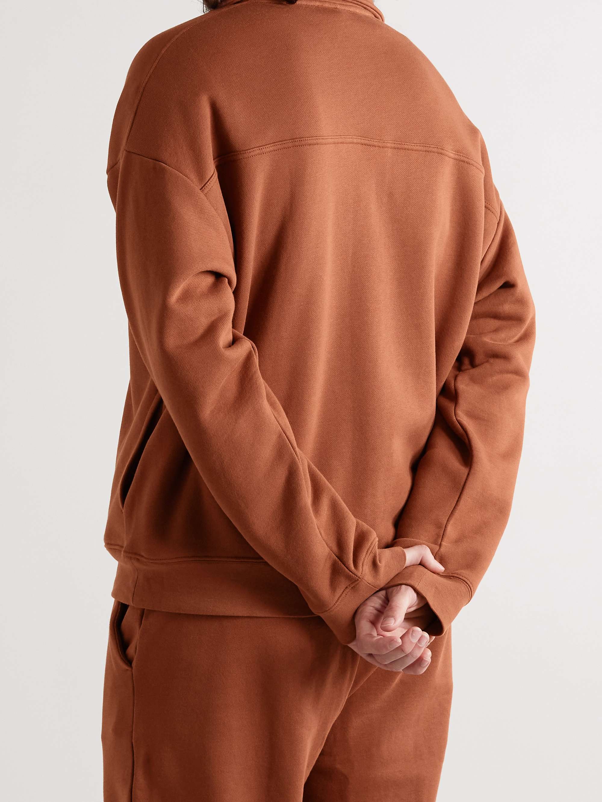 NINETY PERCENT Organic Cotton-Jersey Half-Zip Sweatshirt