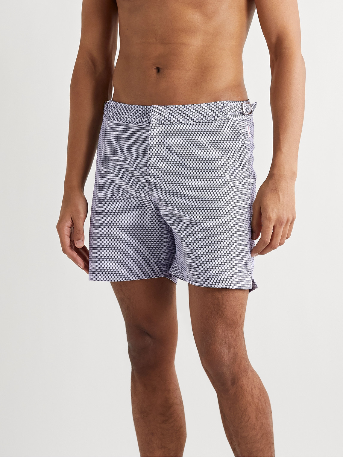 ORLEBAR BROWN BULLDOG X FENELLA SLIM-FIT MID-LENGTH JACQUARD SWIM SHORTS