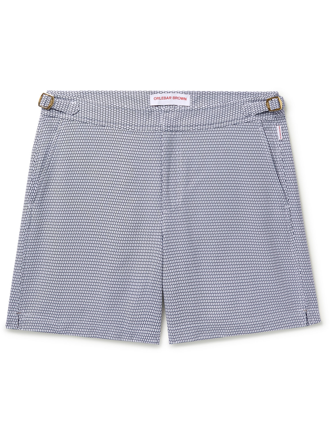 Orlebar Brown Bulldog X Fenella Slim-fit Mid-length Jacquard Swim Shorts In Blue