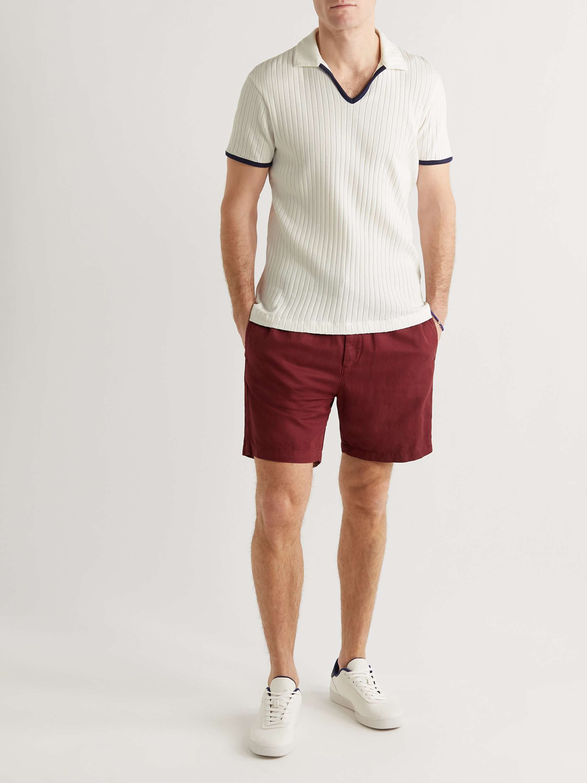 ORLEBAR BROWN Ribbed Cotton Polo Shirt