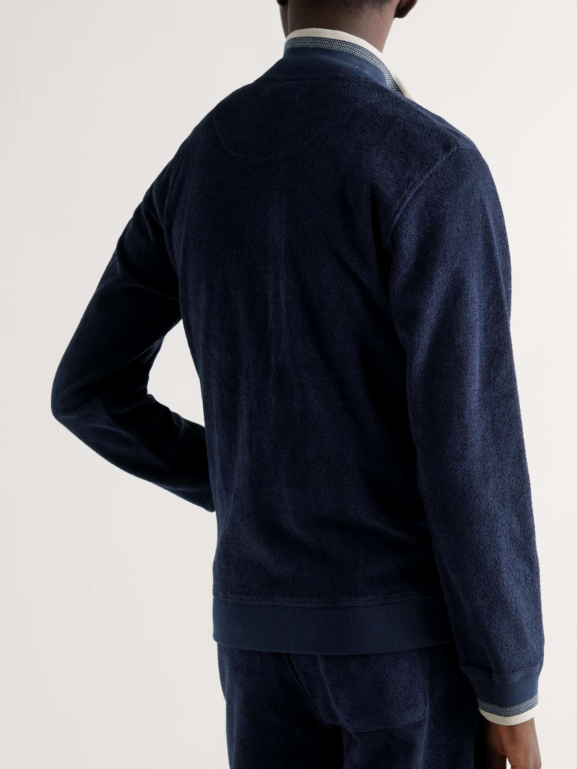 ORLEBAR BROWN Egerton Cotton-Terry Zip-Up Cardigan