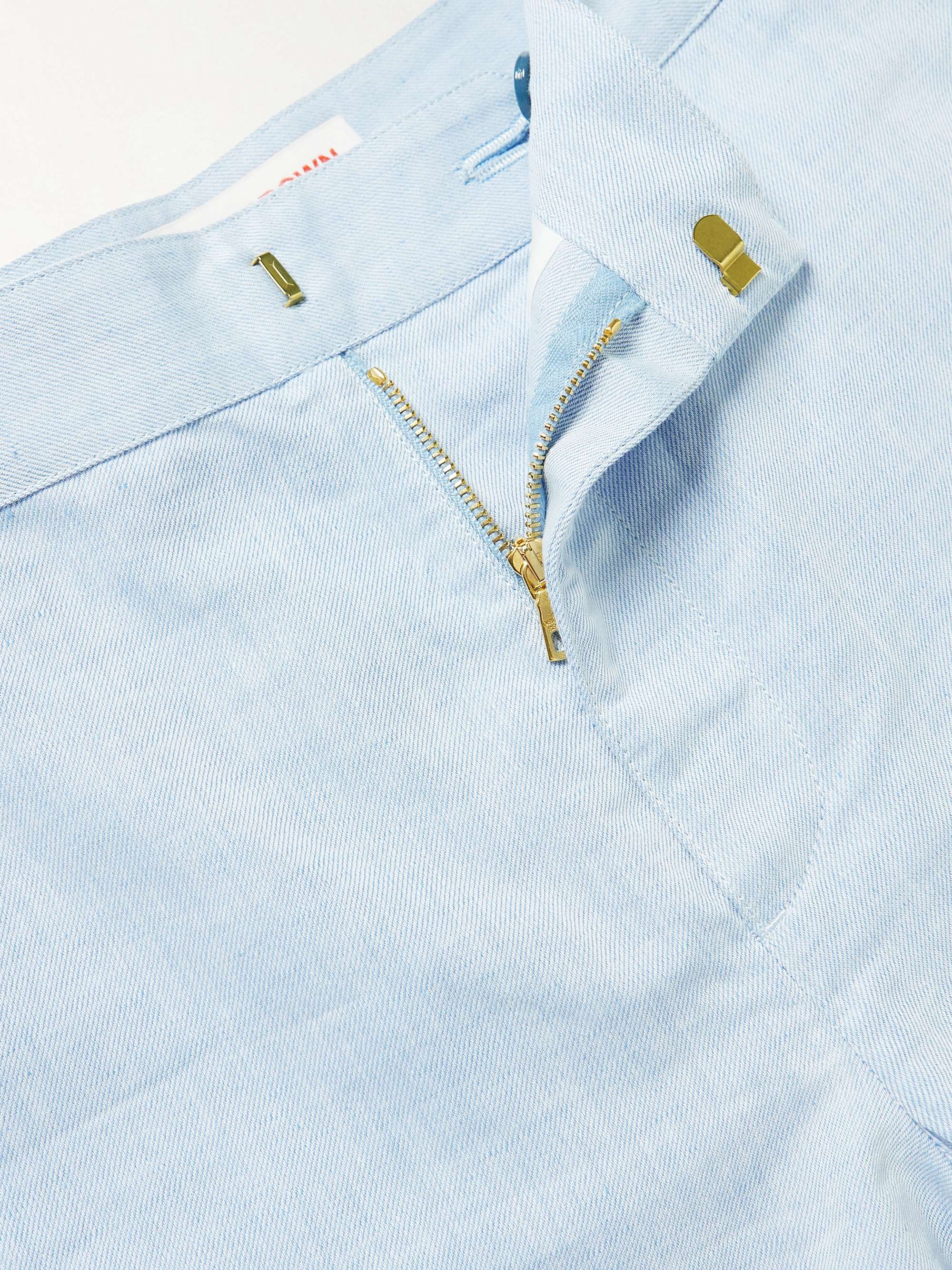 ORLEBAR BROWN Harrop Straight-Leg Linen and Cotton-Blend Shorts