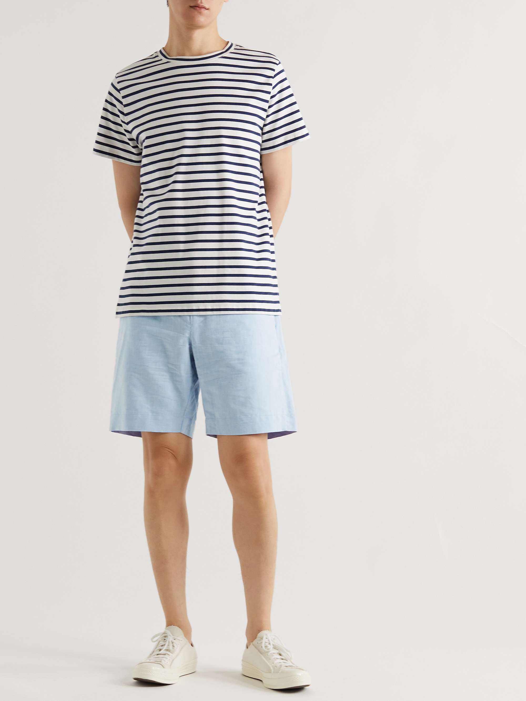 ORLEBAR BROWN Harrop Straight-Leg Linen and Cotton-Blend Shorts