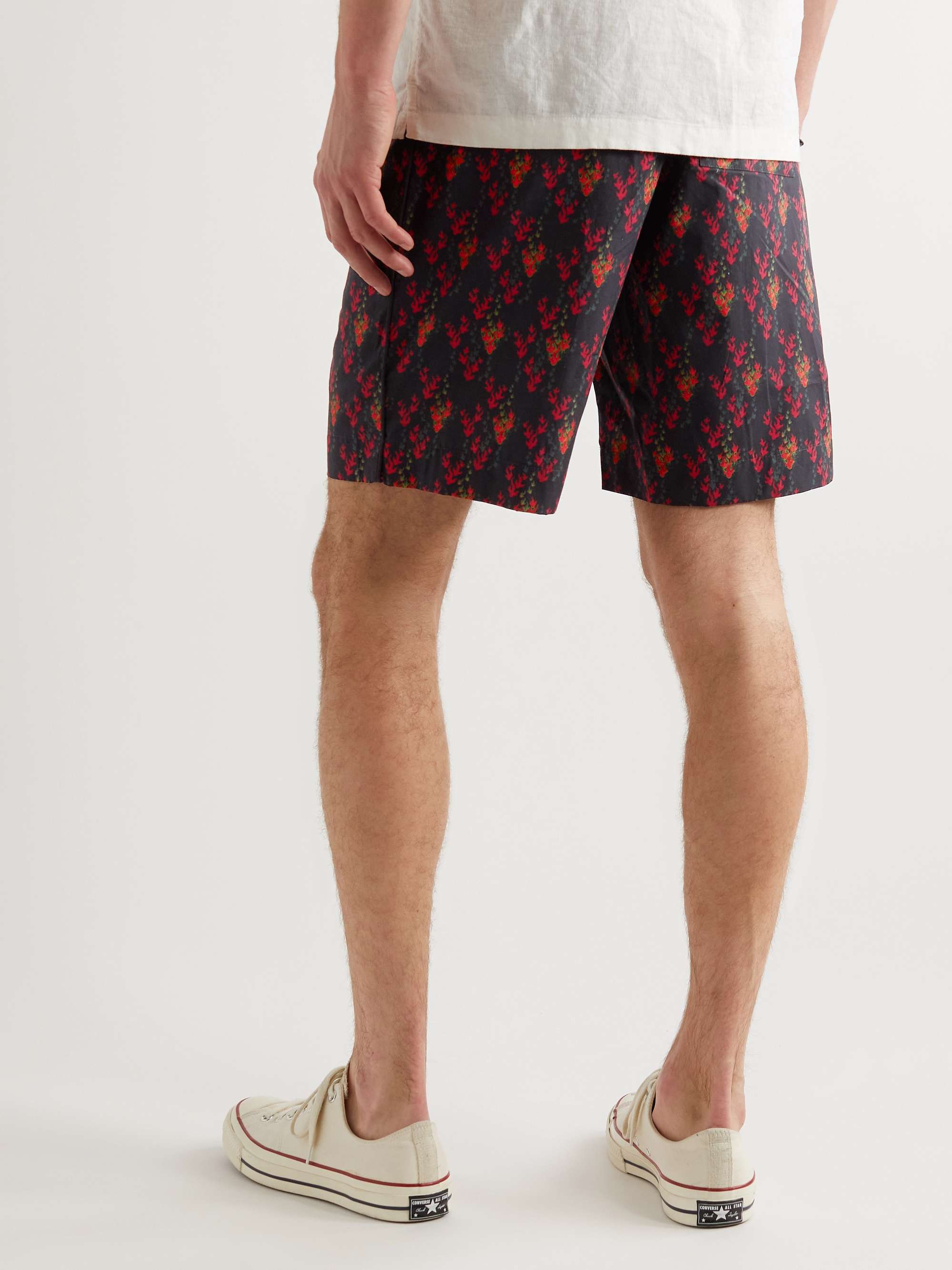 ORLEBAR BROWN Devlin Straight-Leg Printed Cotton-Poplin Drawstring Shorts