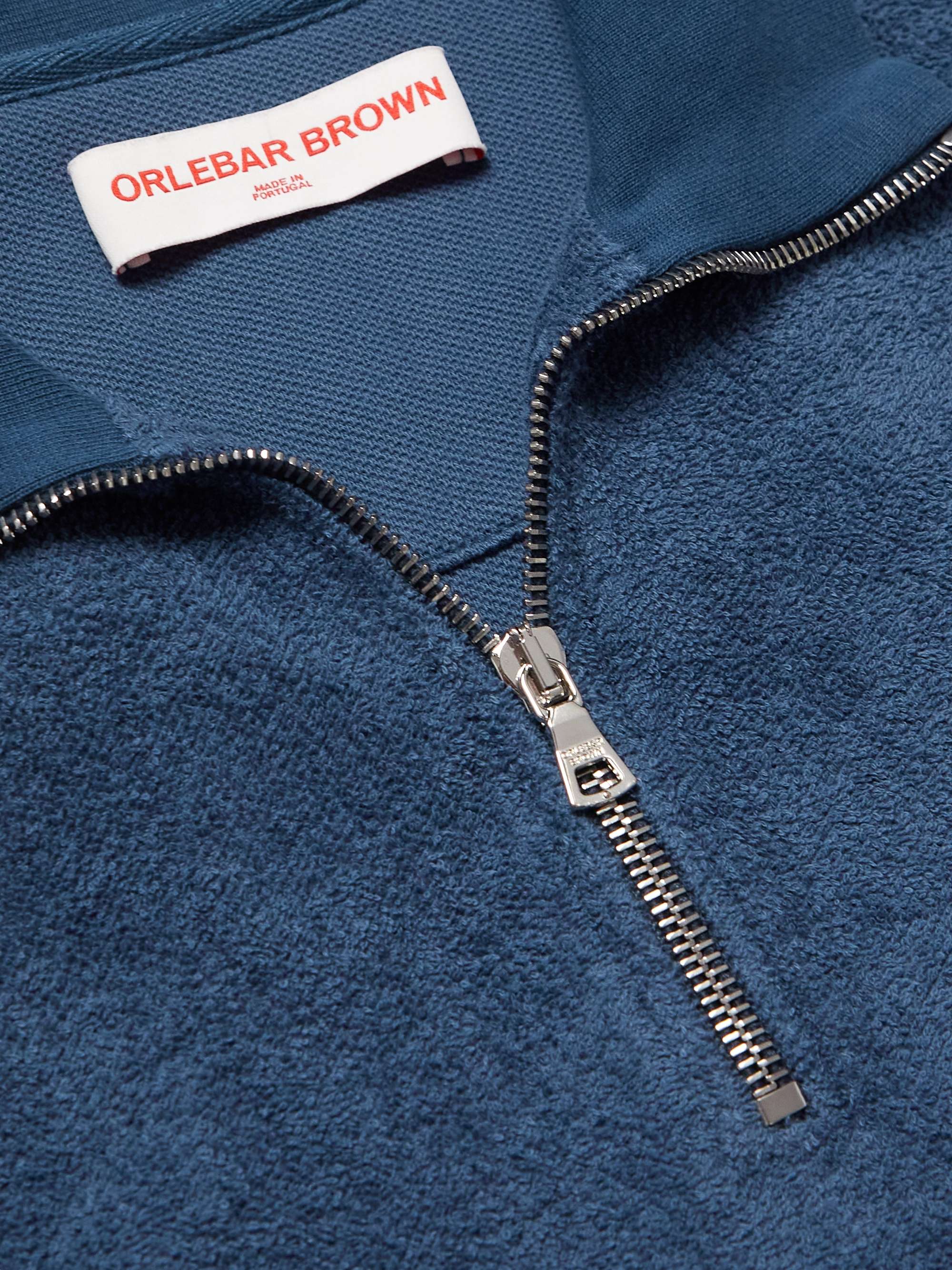 ORLEBAR BROWN Isar Cotton-Terry Half-Zip Sweatshirt