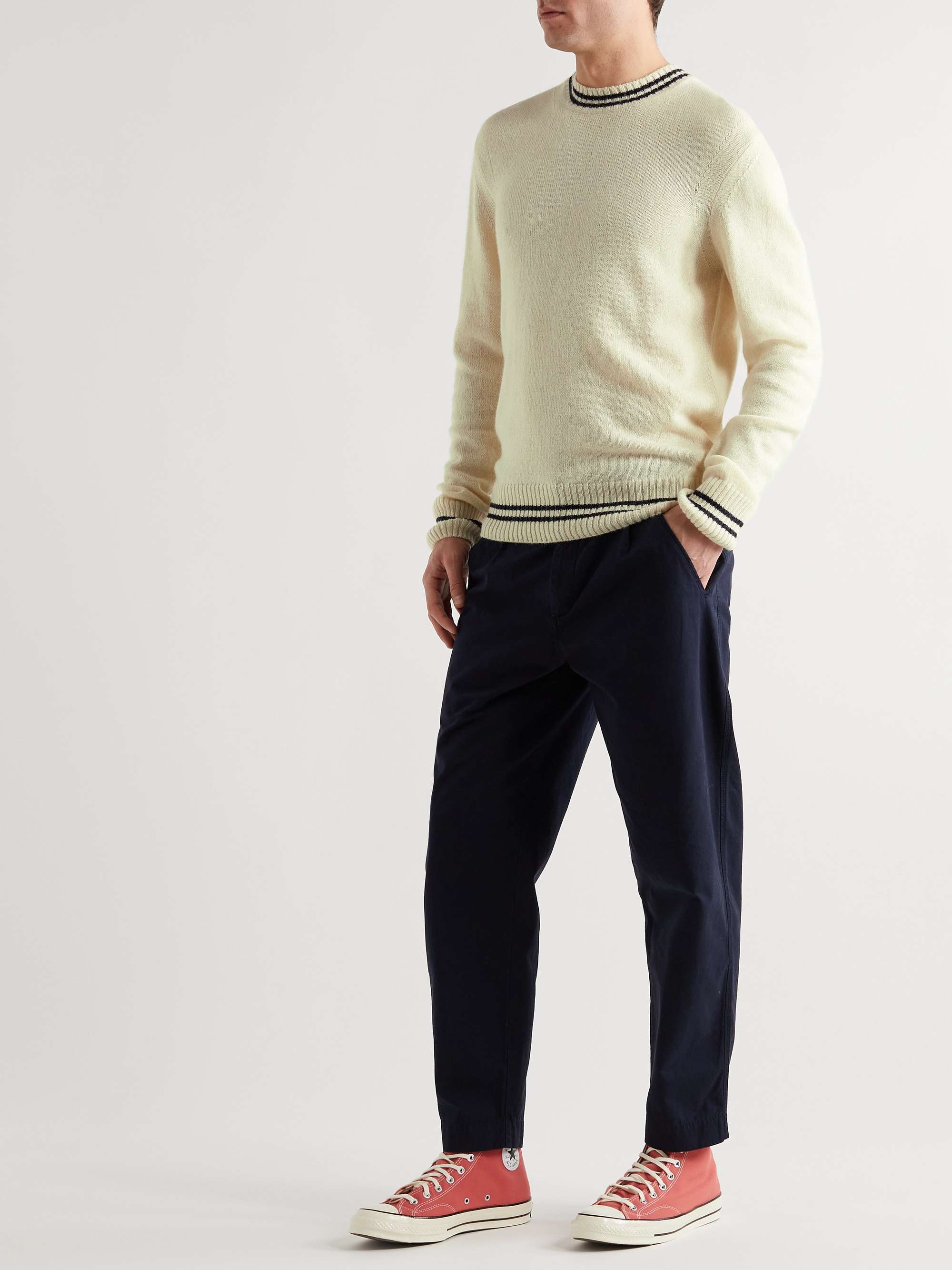 ORLEBAR BROWN Striped Alpaca-Blend Sweater