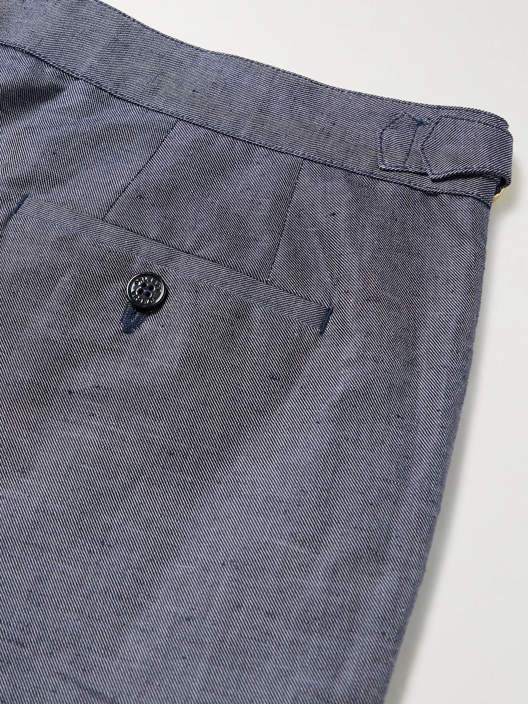 ORLEBAR BROWN Wide-Leg Linen and Cotton-Blend Shorts