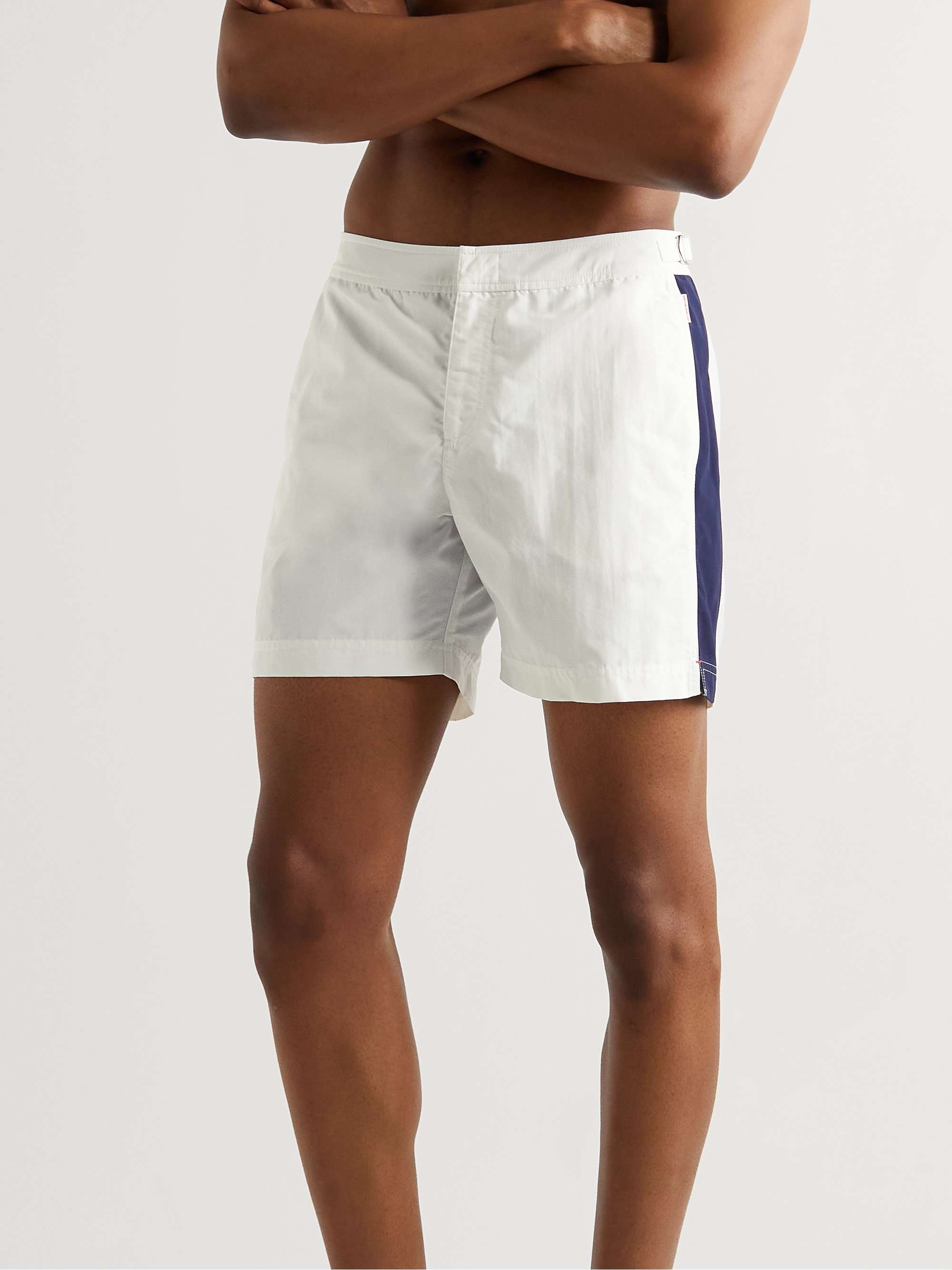 ORLEBAR BROWN Bulldog Mid-Length Striped Swim Shorts