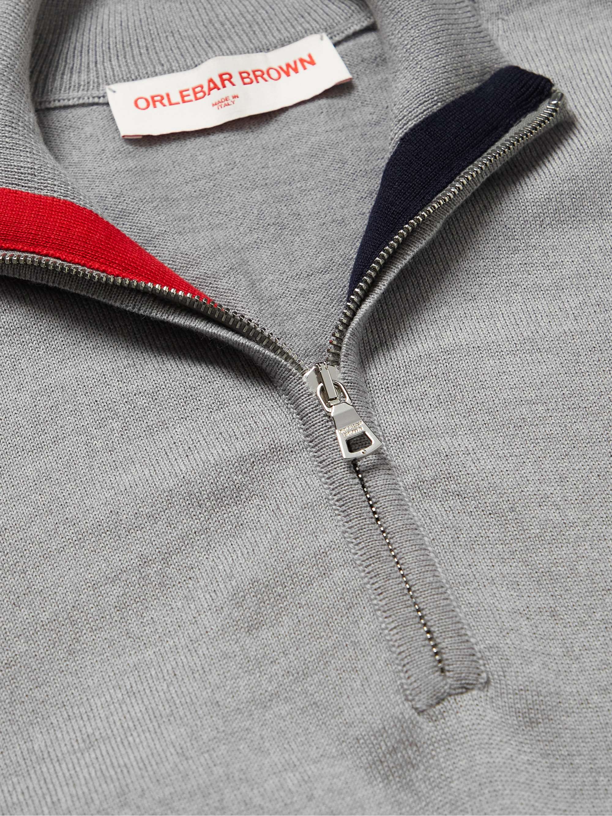ORLEBAR BROWN Merino Wool Half-Zip Sweater