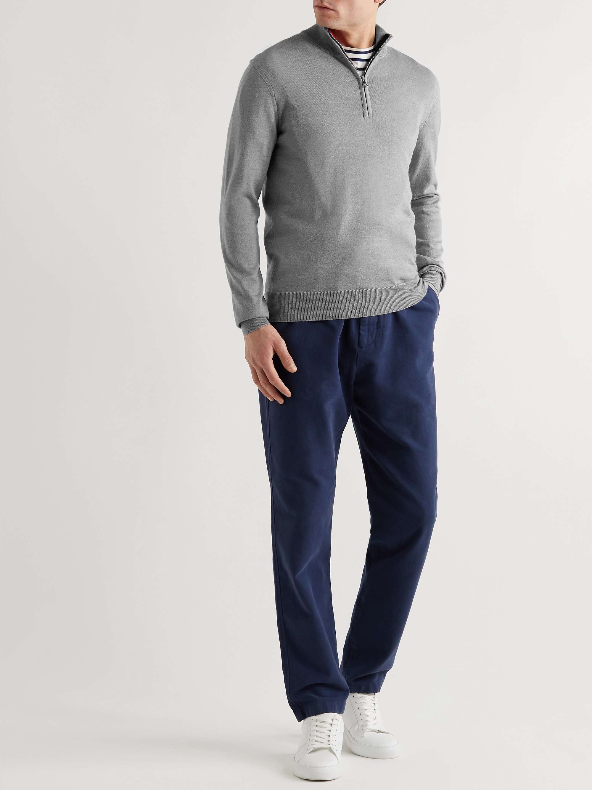 ORLEBAR BROWN Merino Wool Half-Zip Sweater