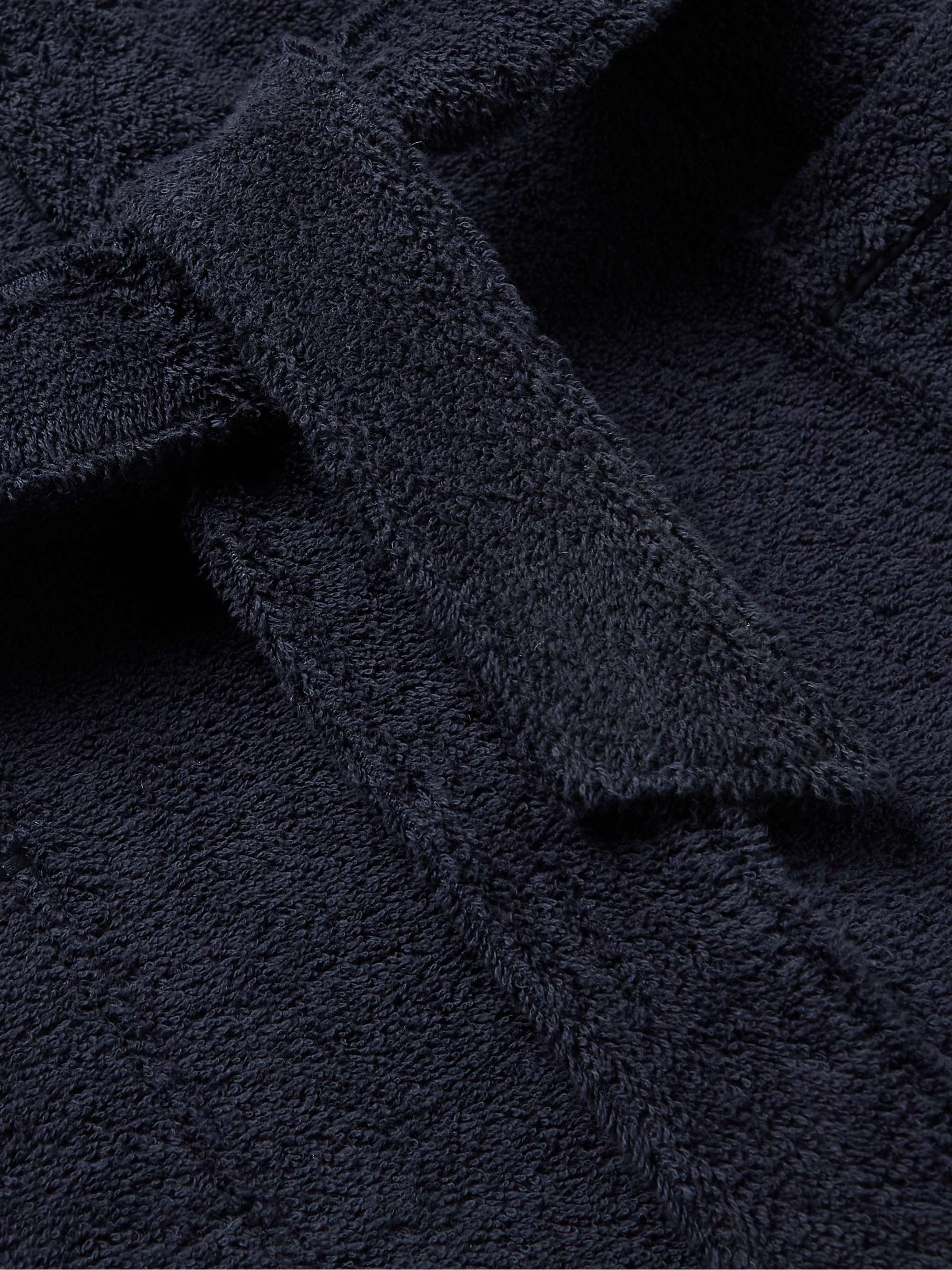 ORLEBAR BROWN Darvill Shawl-Collar Belted Cotton-Terry Cardigan