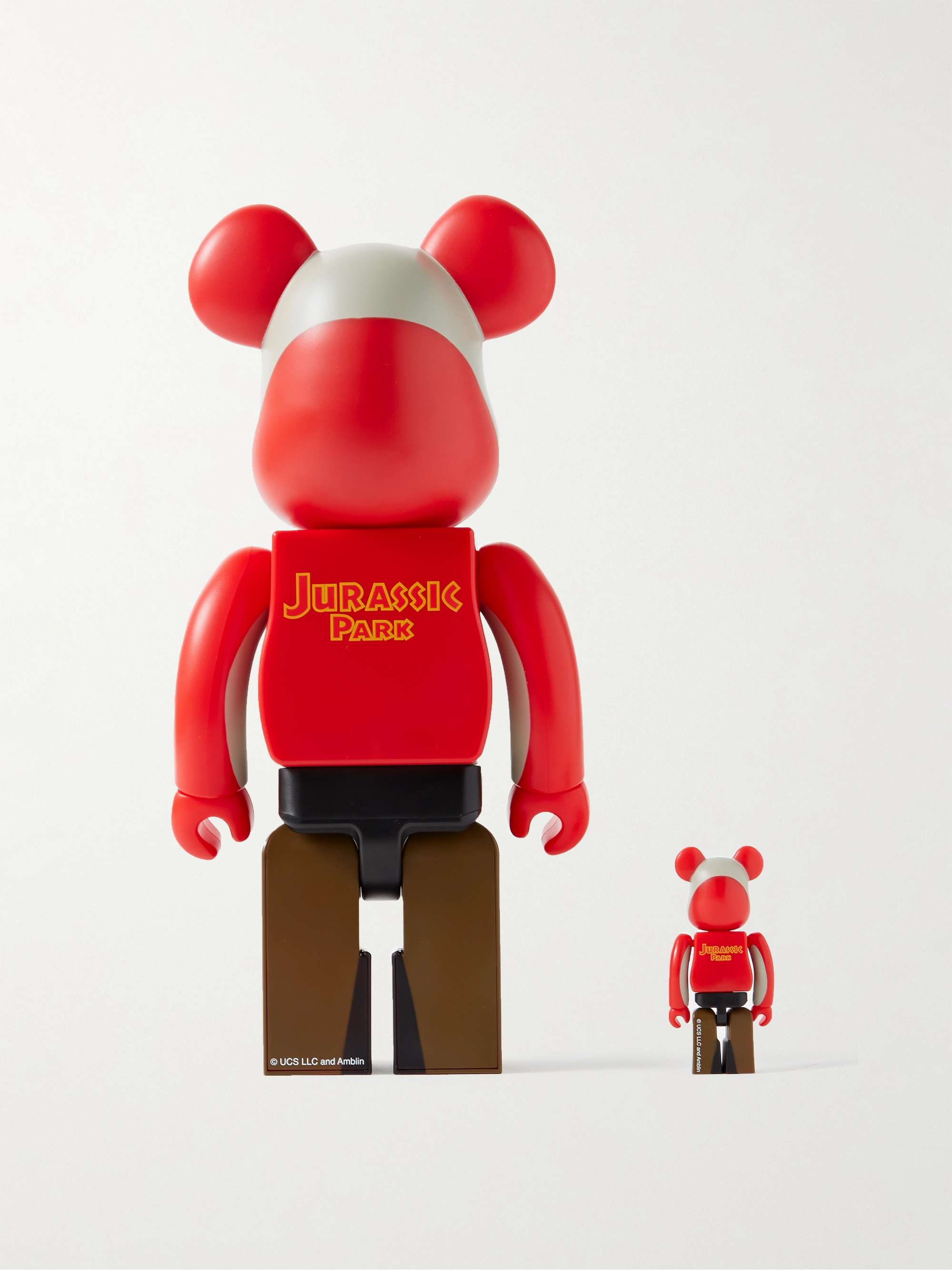 BE@RBRICK + Jurassic Park 100% + 400% Printed PVC Figurine Set