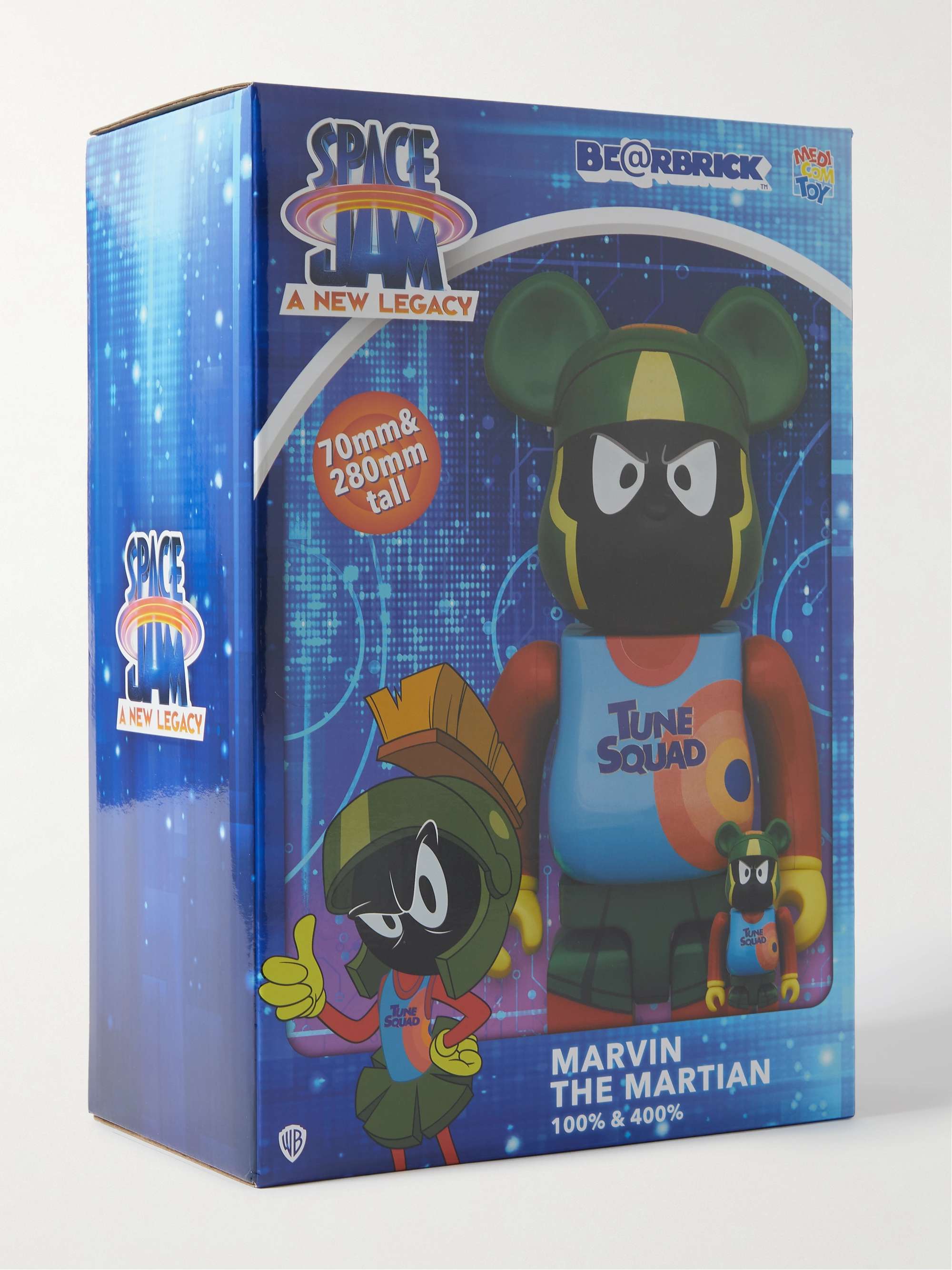BE@RBRICK + Marvin The Martian 100% + 400% Printed PVC Figurine Set