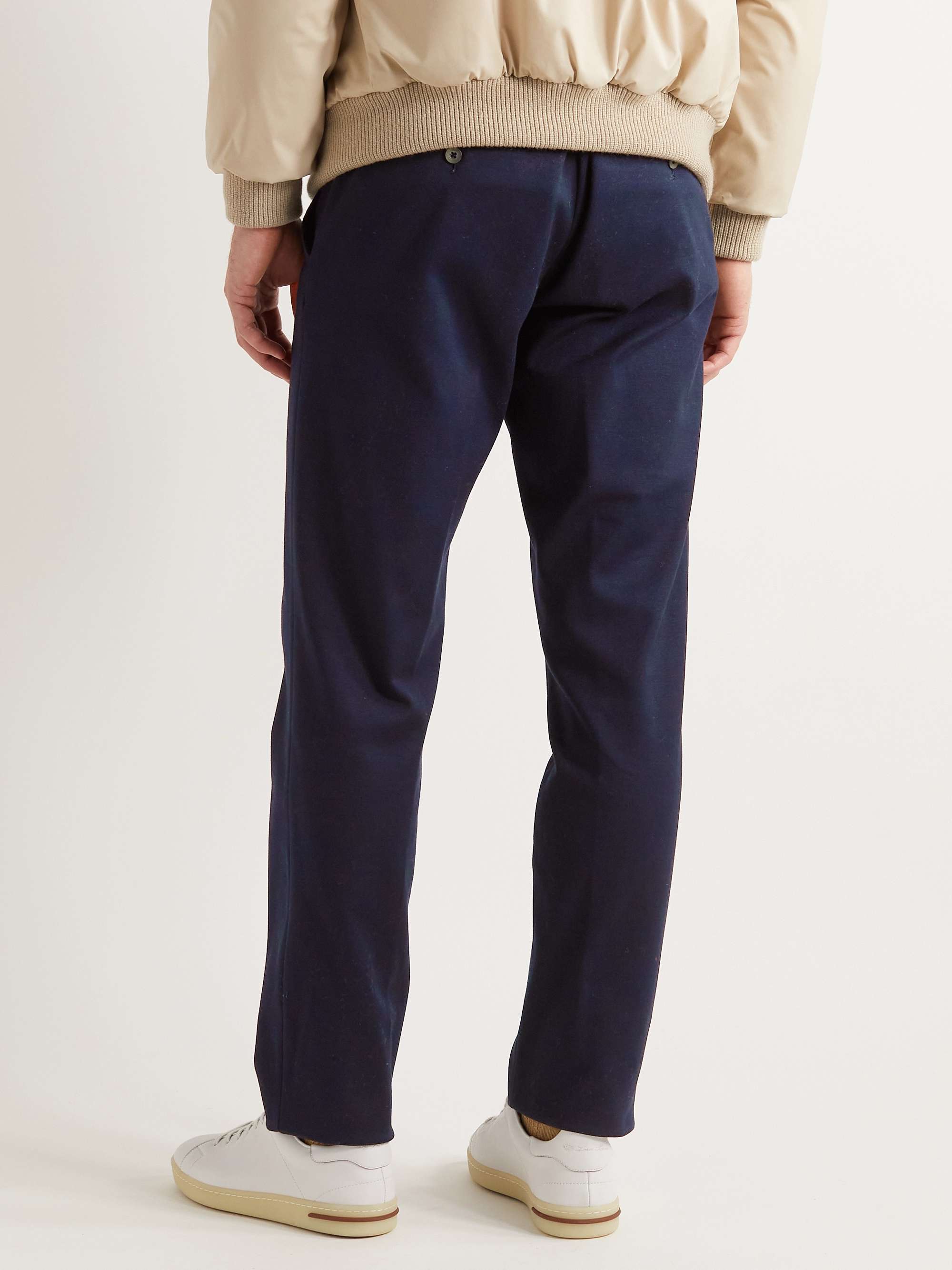 LORO PIANA Straight-Leg Cotton-Jersey Trousers
