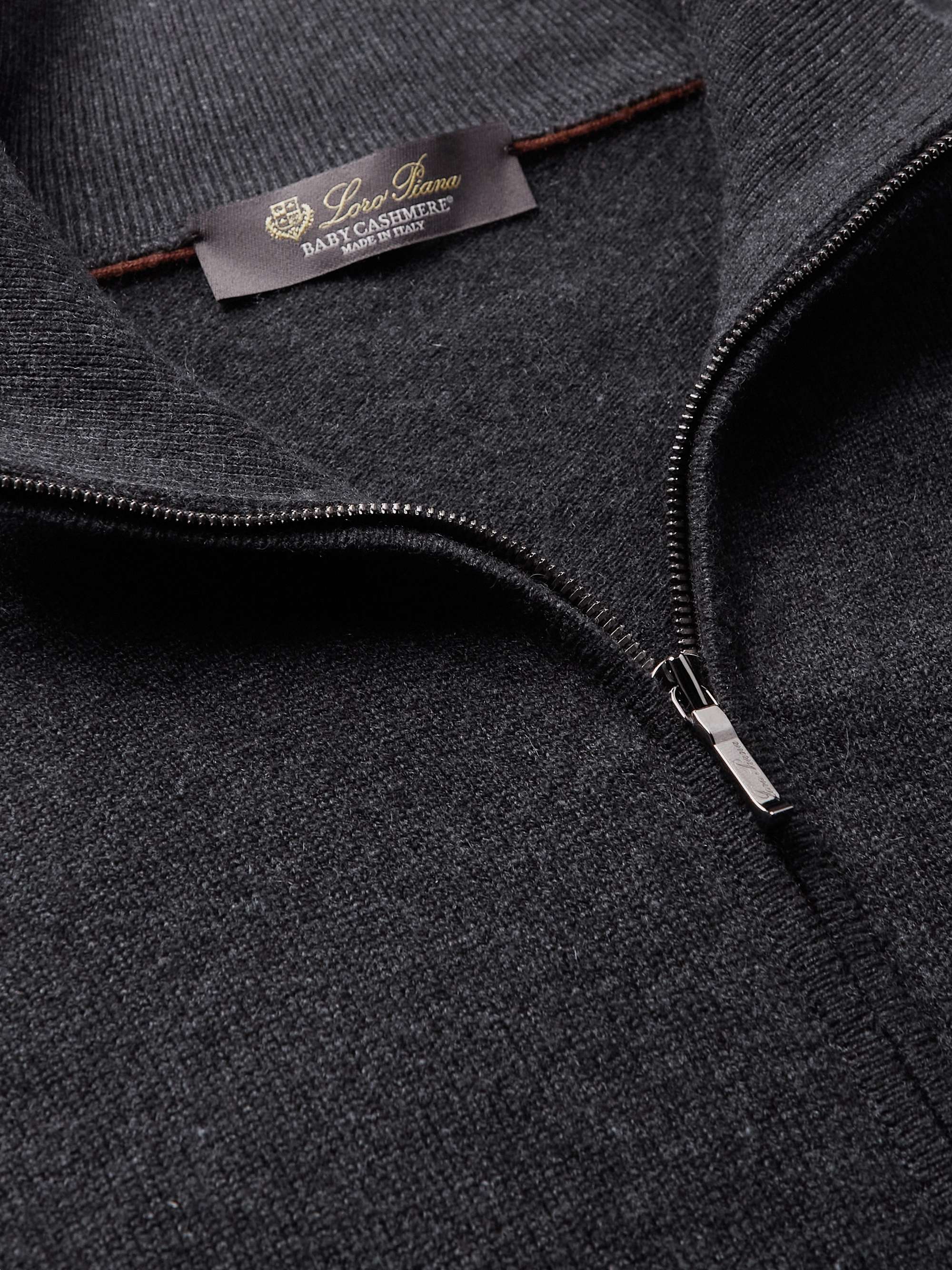 LORO PIANA Slim-Fit Baby Cashmere Zip-Up Cardigan