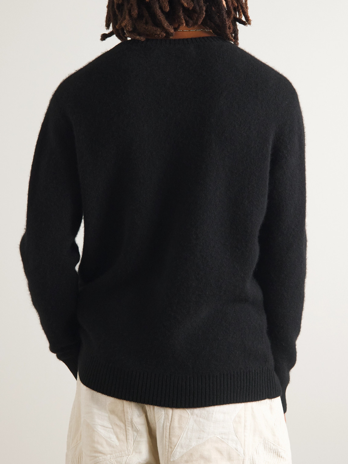 Shop The Elder Statesman Cashmere Sweater In Black