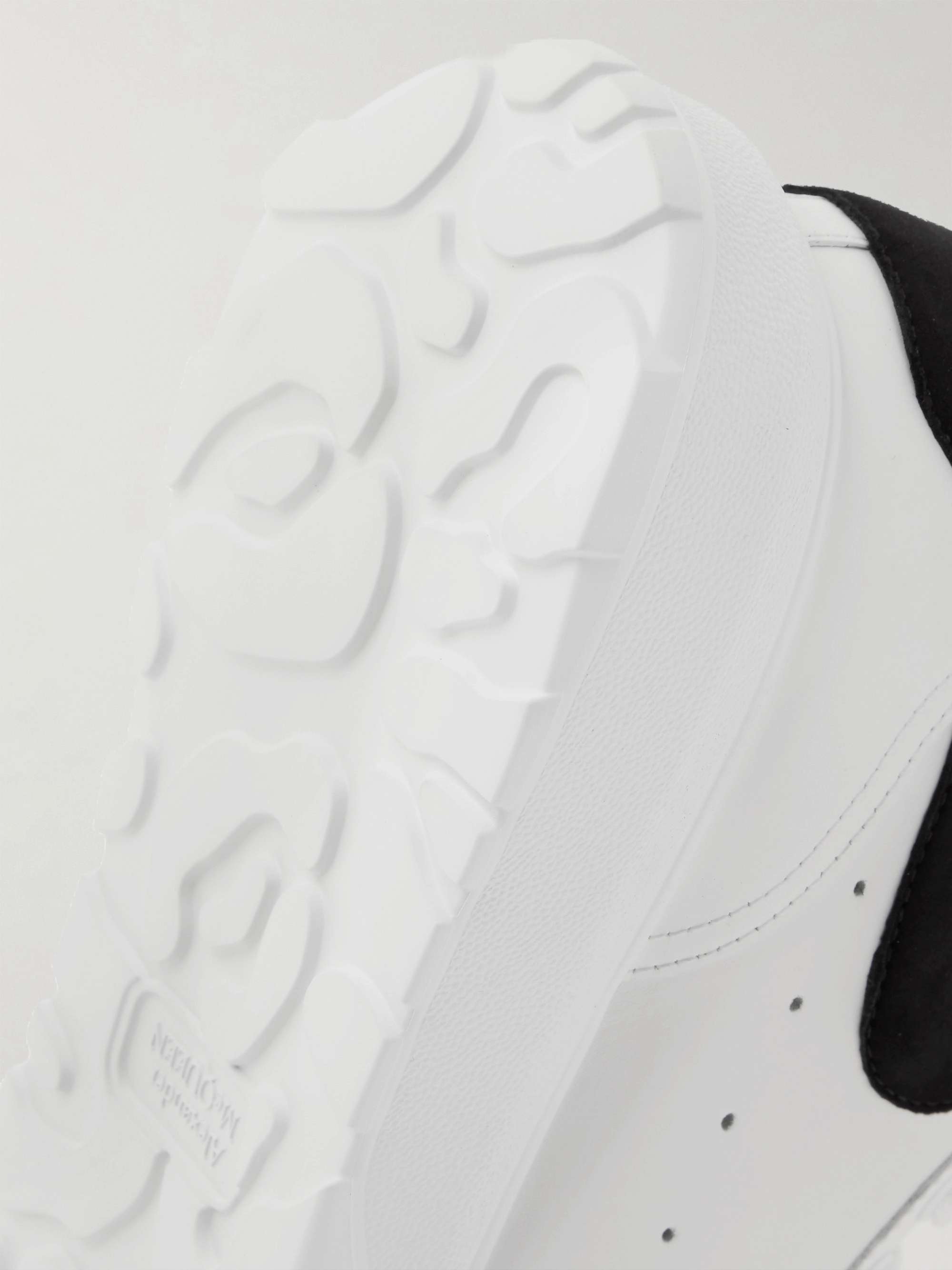 ALEXANDER MCQUEEN Exaggerated-Sole Suede-Trimmed Leather Sneakers