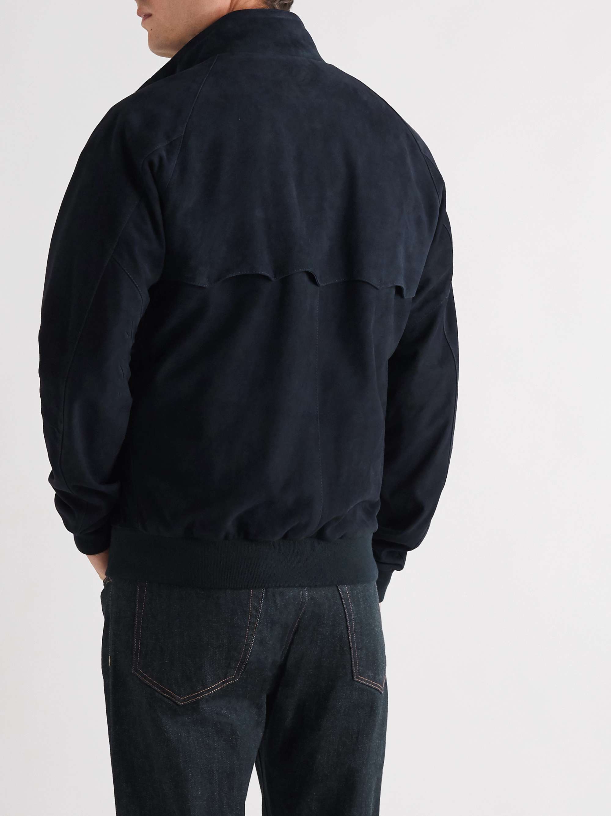 BARACUTA G9 Suede Harrington Jacket