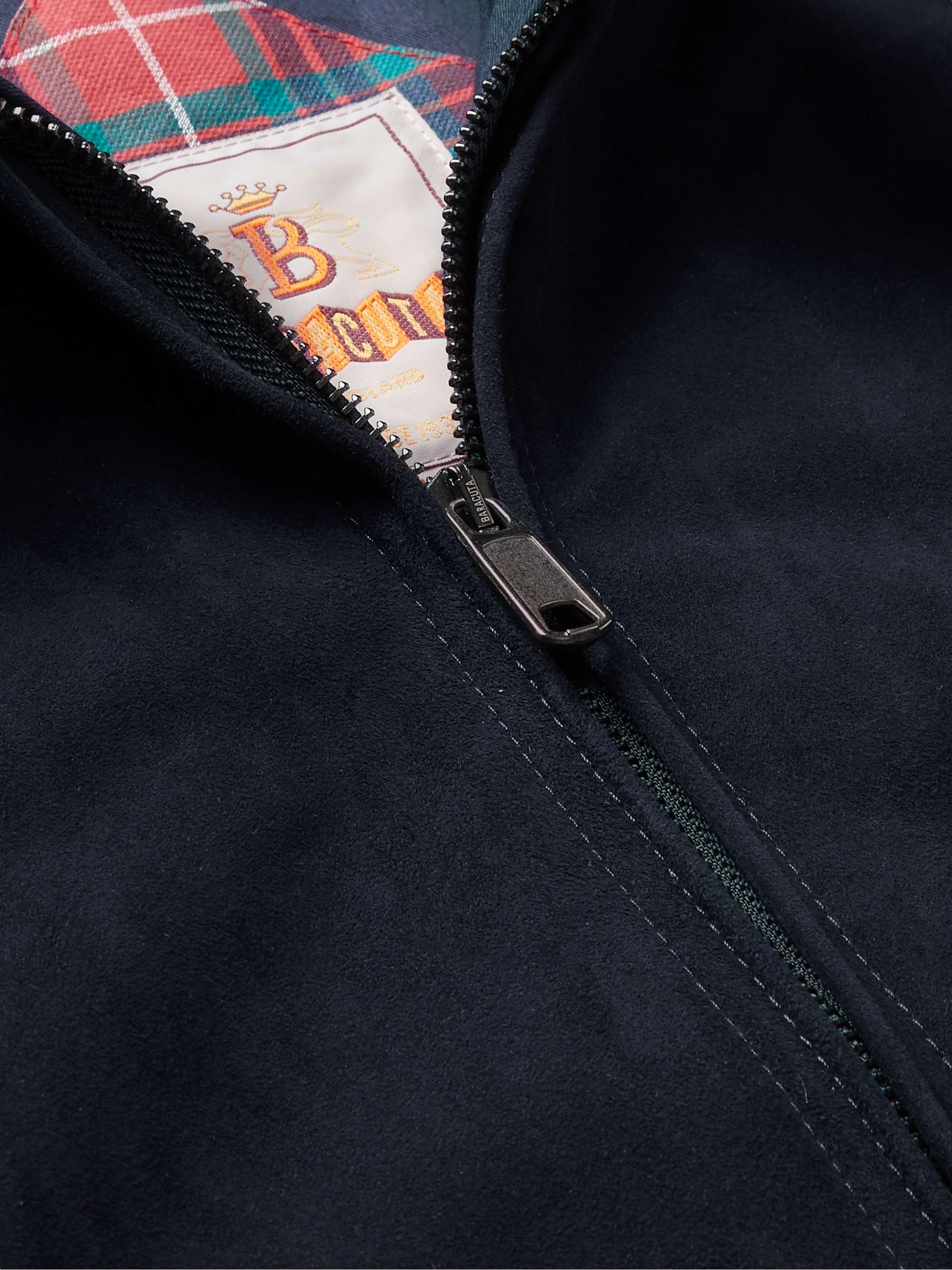 BARACUTA G9 Suede Harrington Jacket