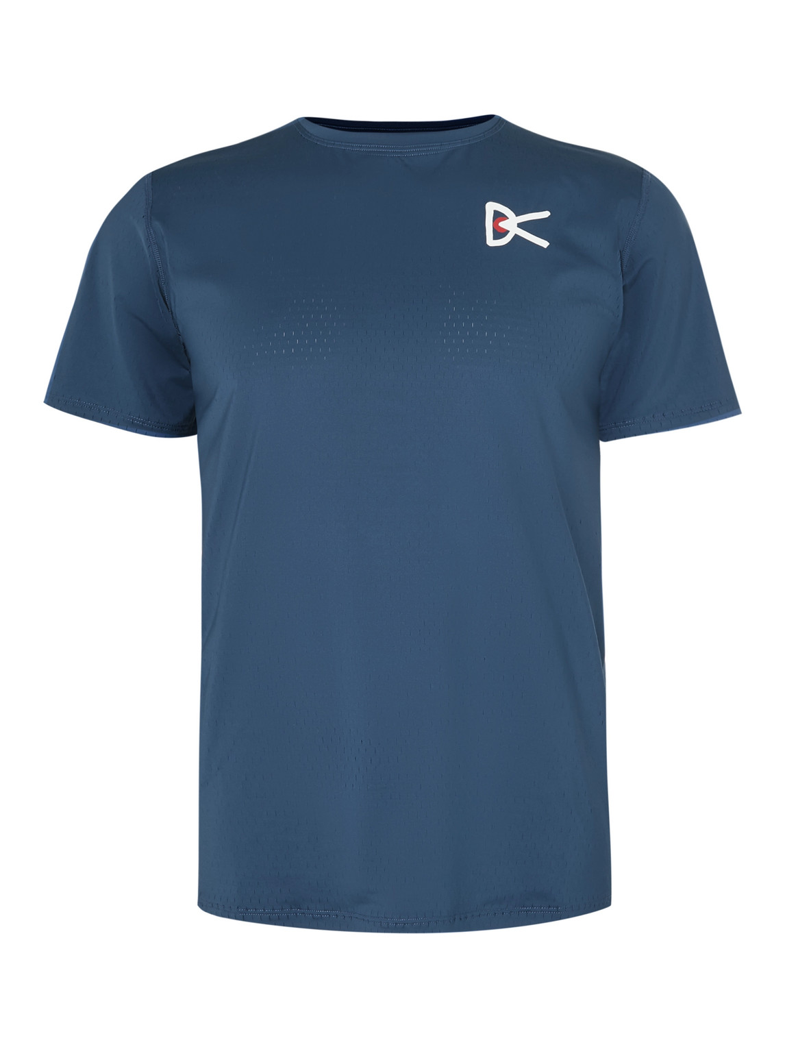 Shop District Vision Slim-fit Air-wear Stretch-mesh T-shirt In Blue