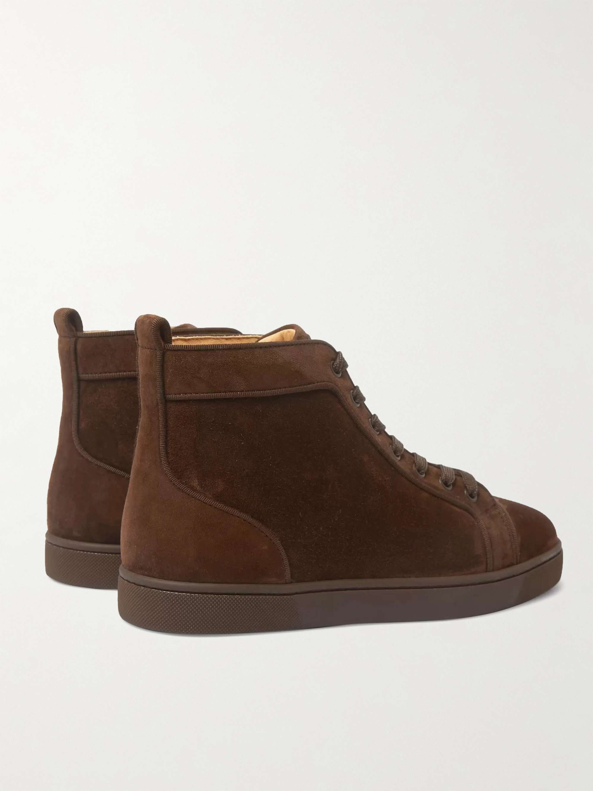 CHRISTIAN LOUBOUTIN Louis Suede High-Top Sneakers for Men | MR PORTER