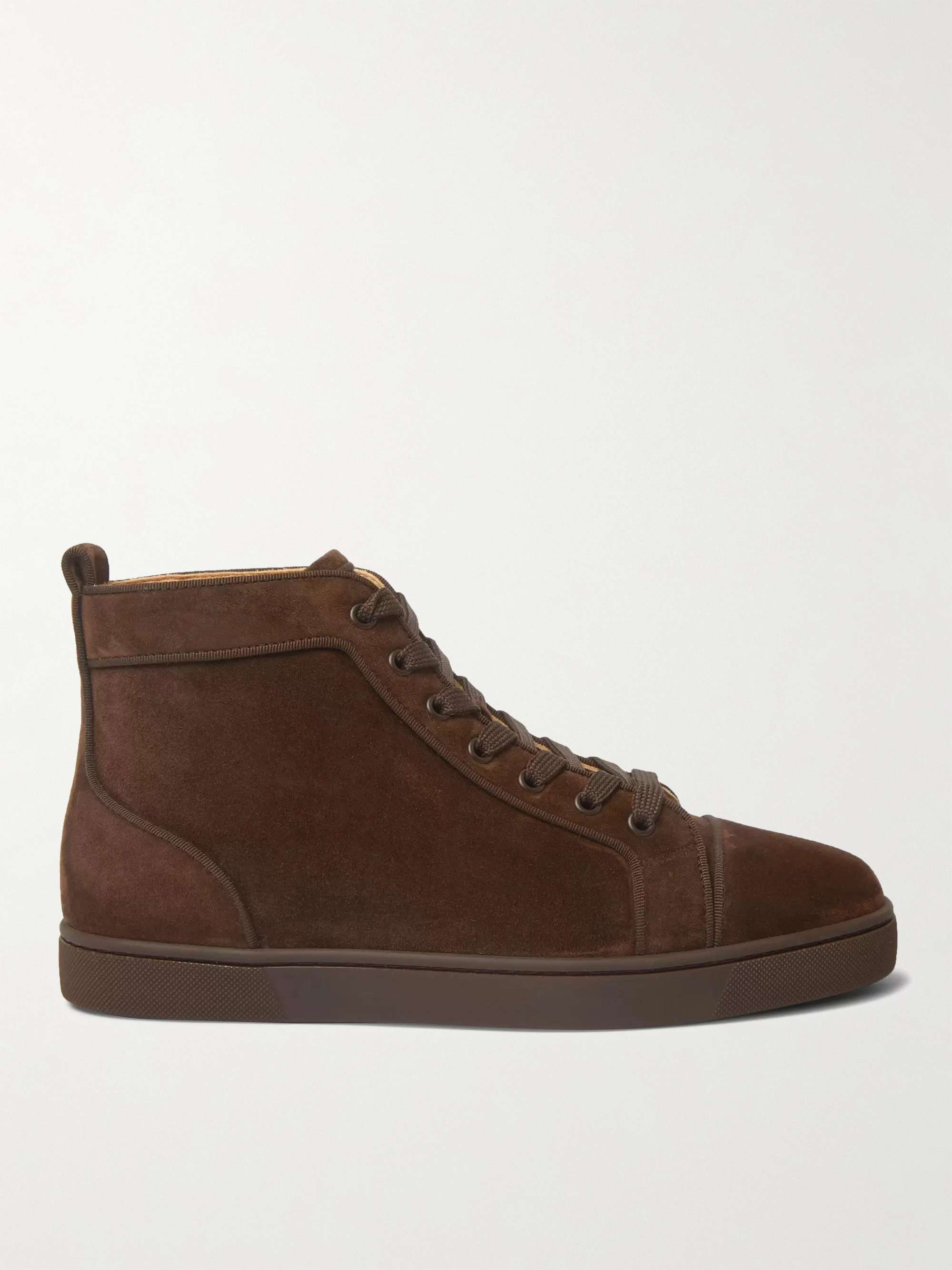 CHRISTIAN LOUBOUTIN Louis Suede High-Top Sneakers for Men | MR PORTER