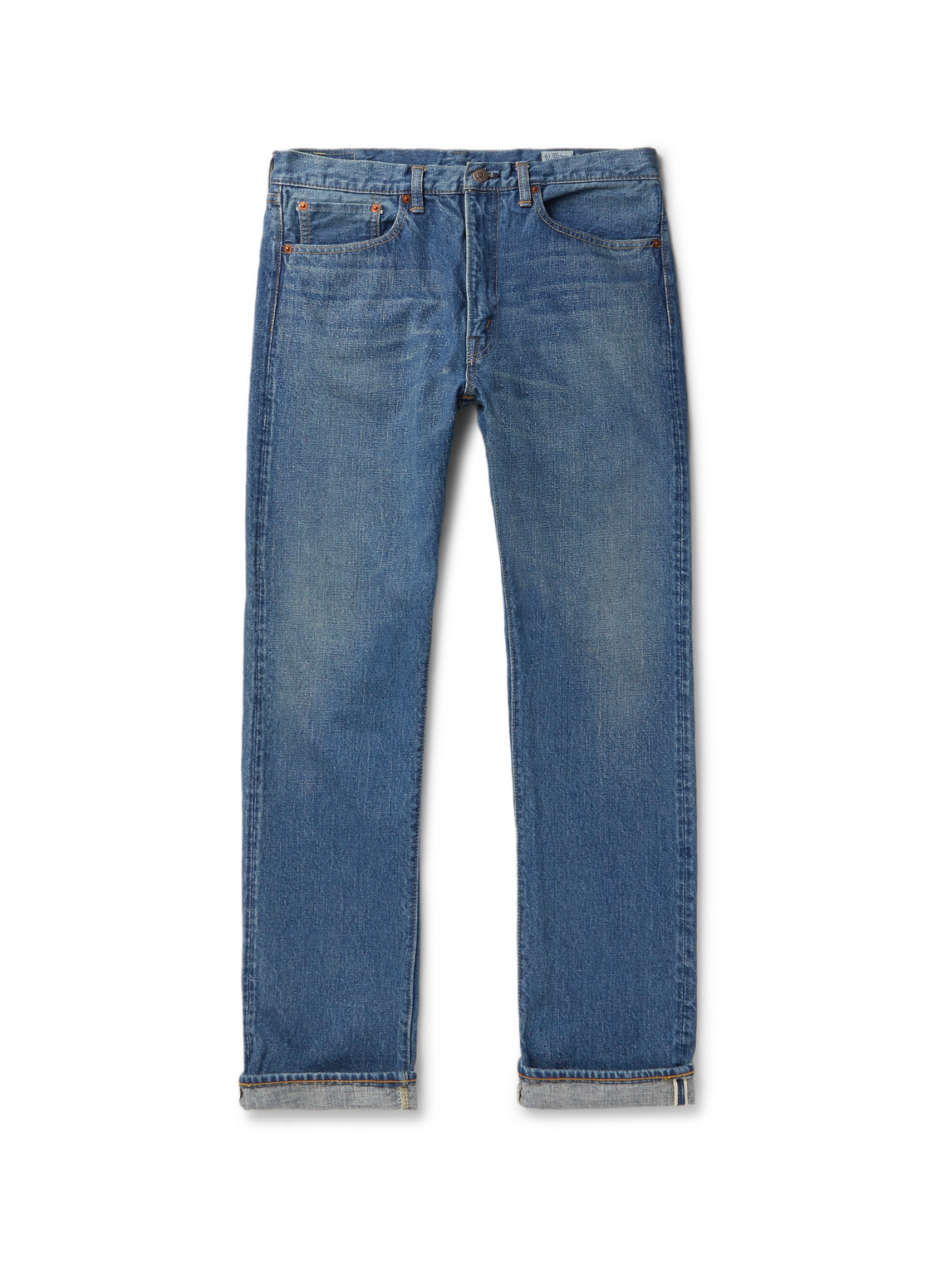 Shop Orslow 107 Slim-fit Selvedge Denim Jeans In Blue