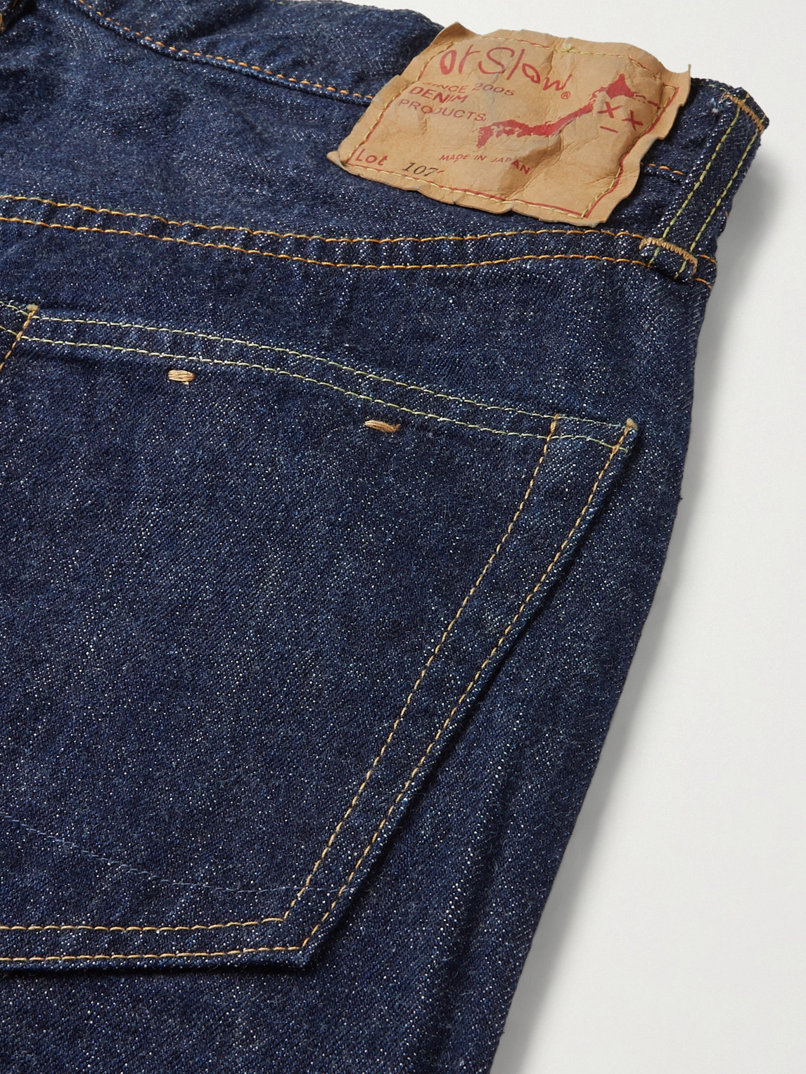 Shop Orslow 107 Slim-fit Selvedge Denim Jeans In Blue