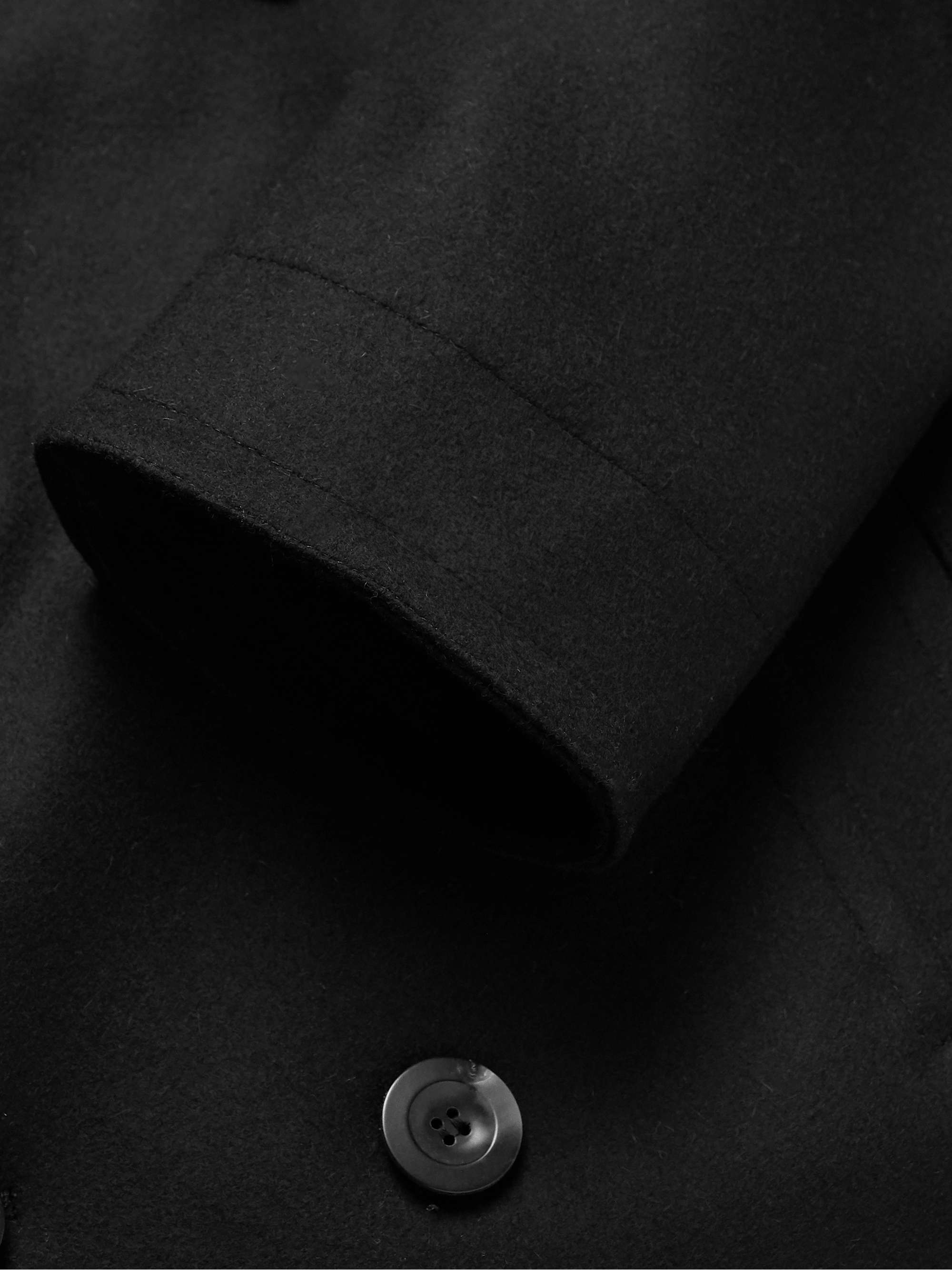 PRIVATE WHITE V.C. Double-Breasted Melton Wool Peacoat