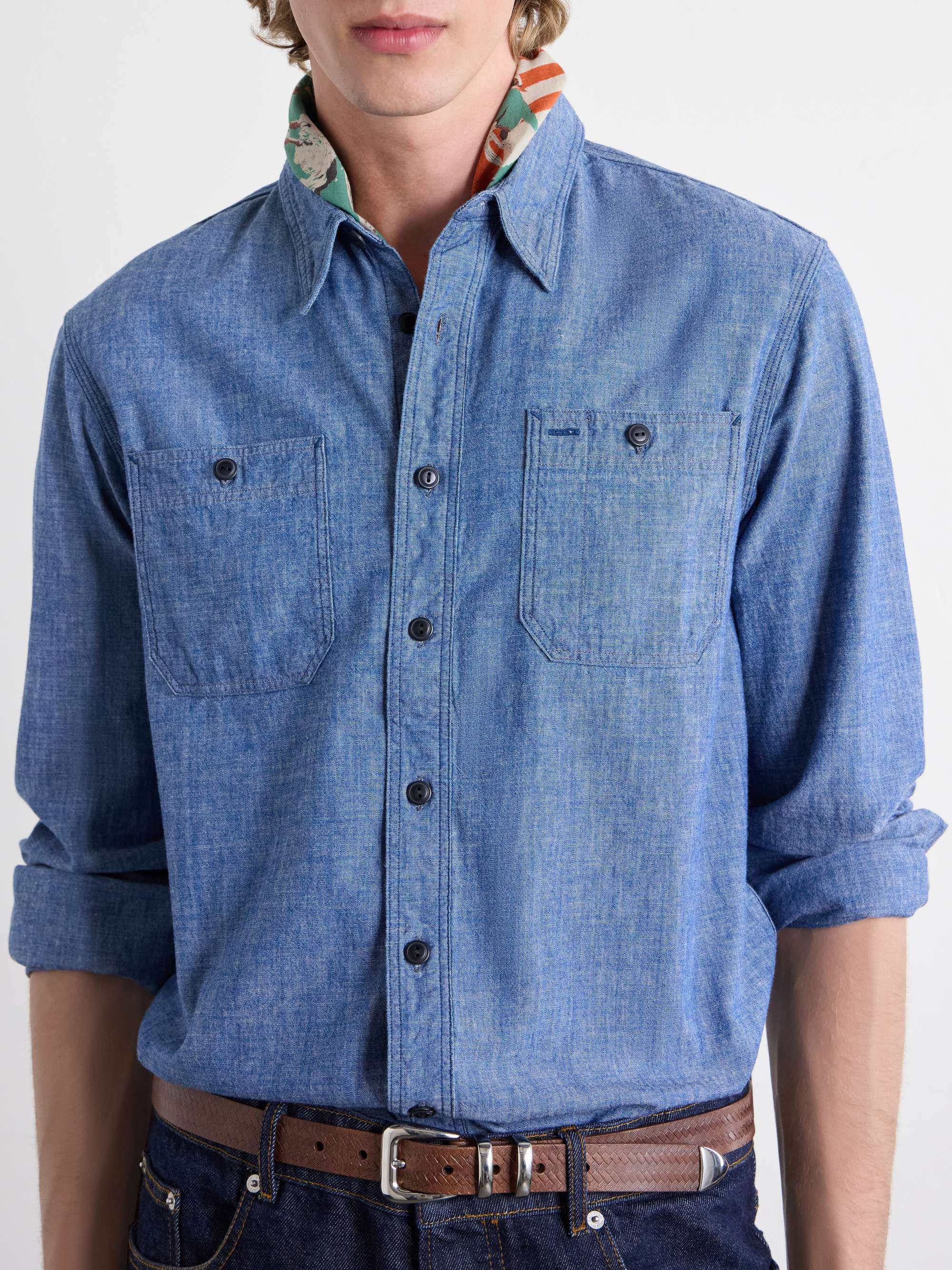 RRL Cameron Cotton-Chambray Shirt for Men | MR PORTER