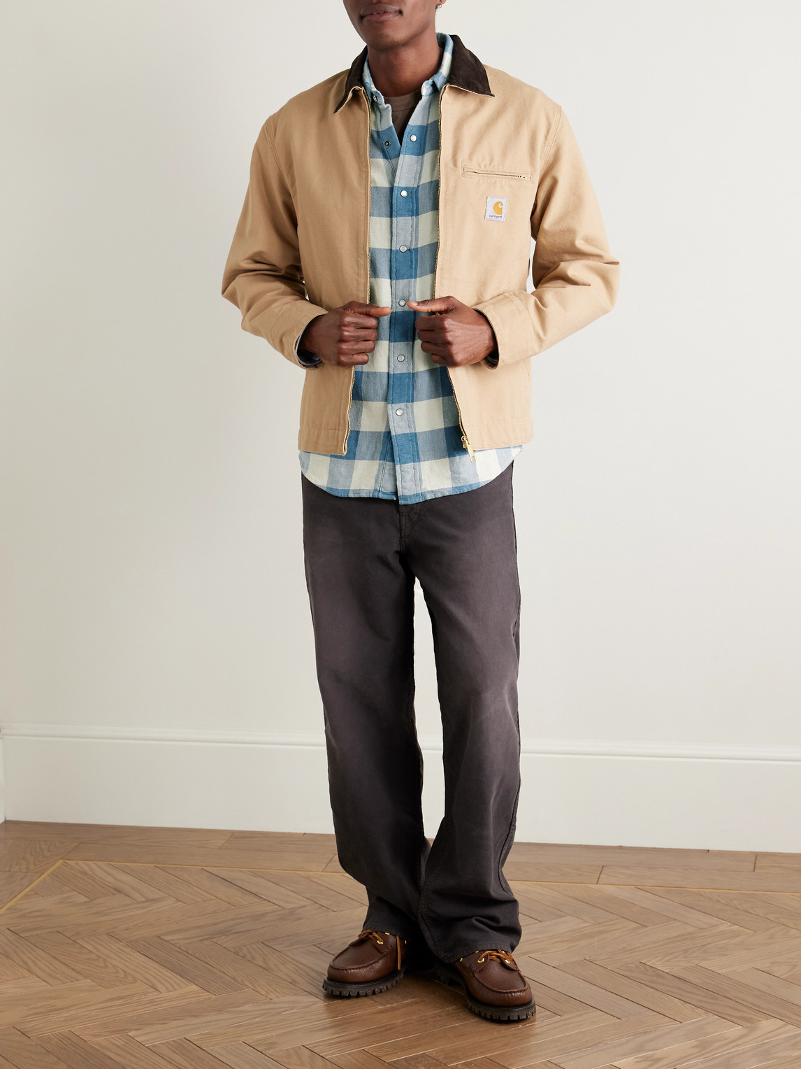 Buffalo-Checked Cotton and Linen-Blend Flannel Shirt — 2