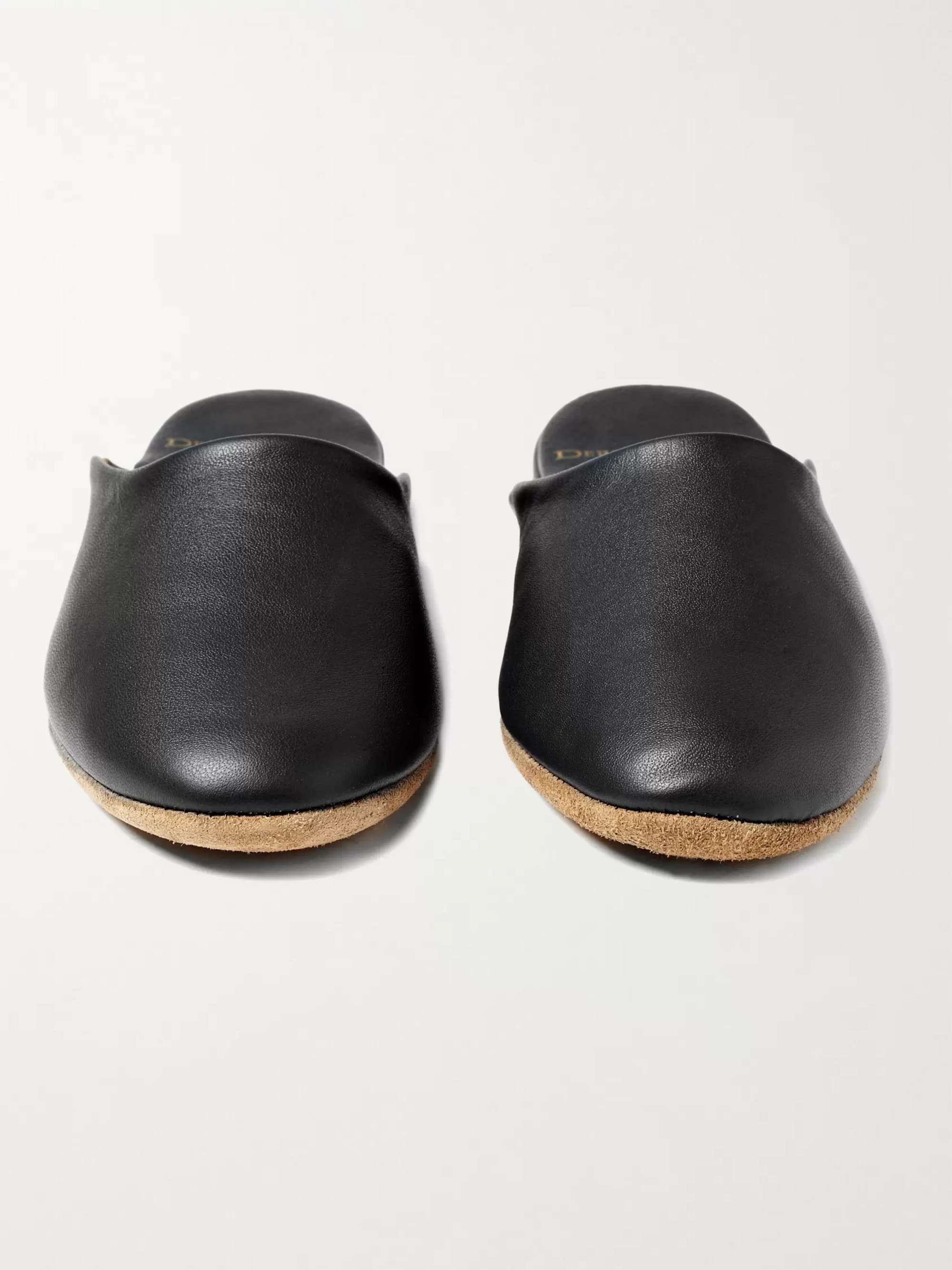 DEREK Morgan Leather Slippers for Men | MR PORTER