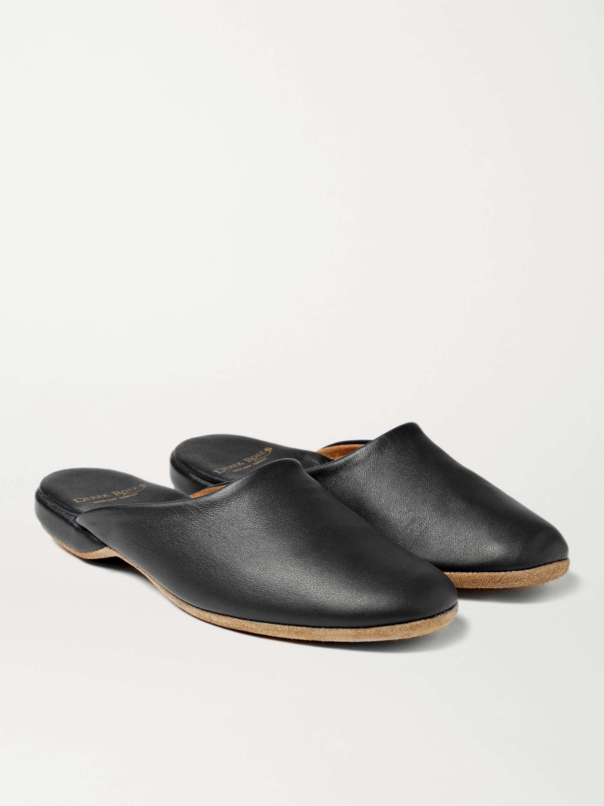 DEREK Morgan Leather Slippers for Men | MR PORTER