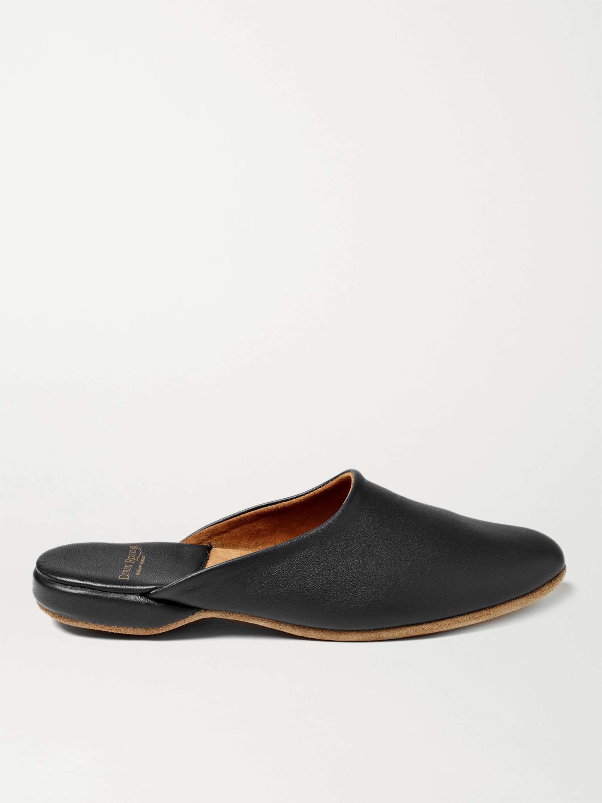 DEREK Morgan Leather Slippers for Men | MR PORTER