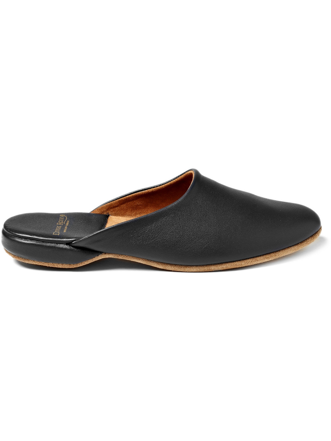 Shop Derek Rose Morgan Leather Slippers In Black