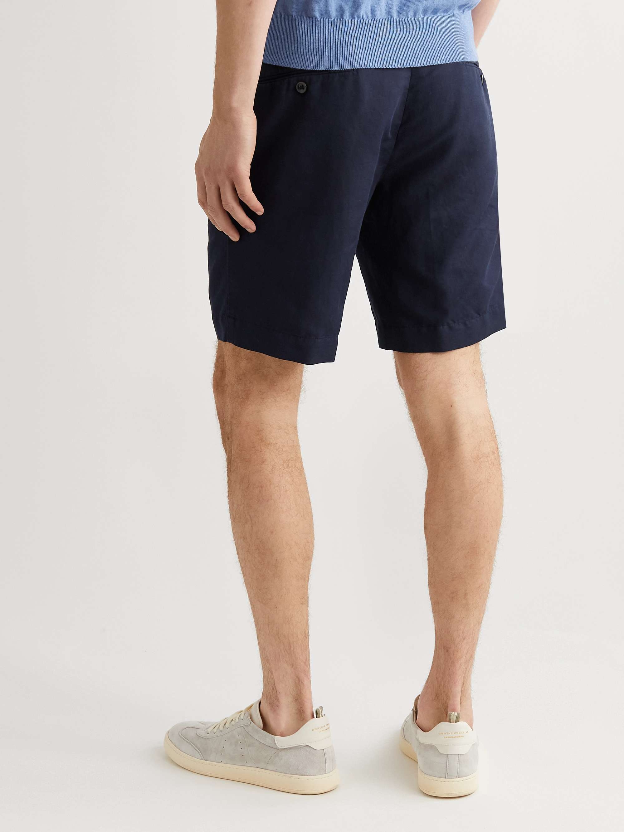 INCOTEX Slim-Fit Linen and Cotton-Blend Shorts
